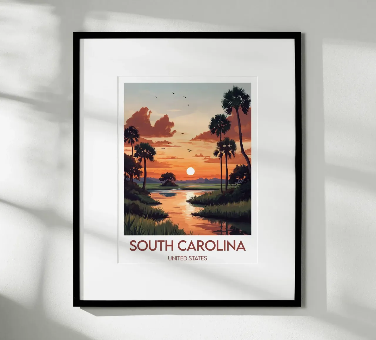Affiche South Carolina poster da Frame the World