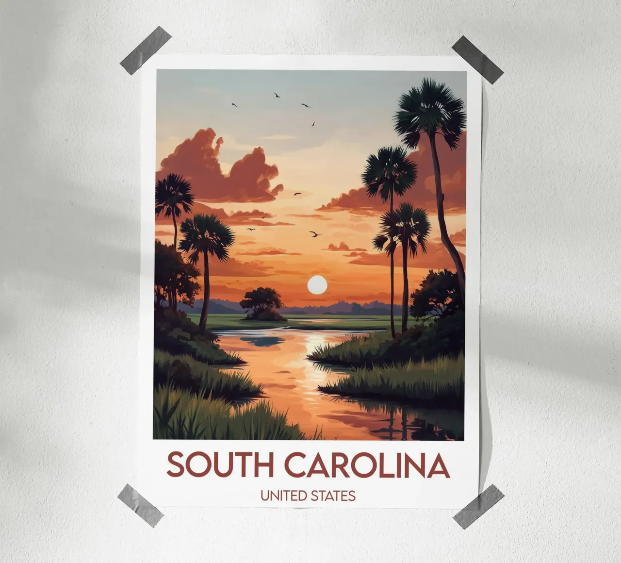 Affiche South Carolina poster da Frame the World