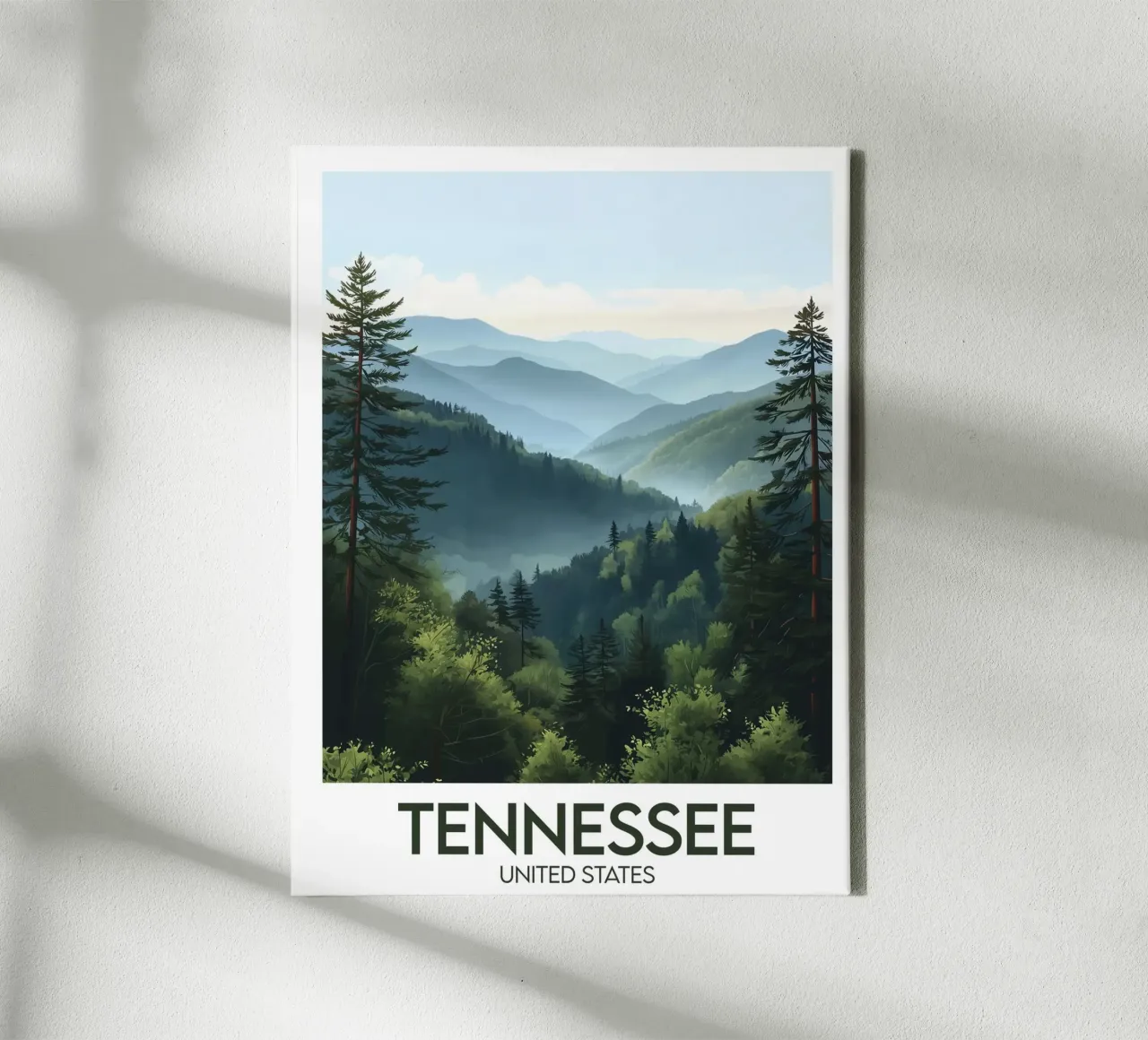 Affiche Tennessee tela con Cornice a cassetta da Frame the World