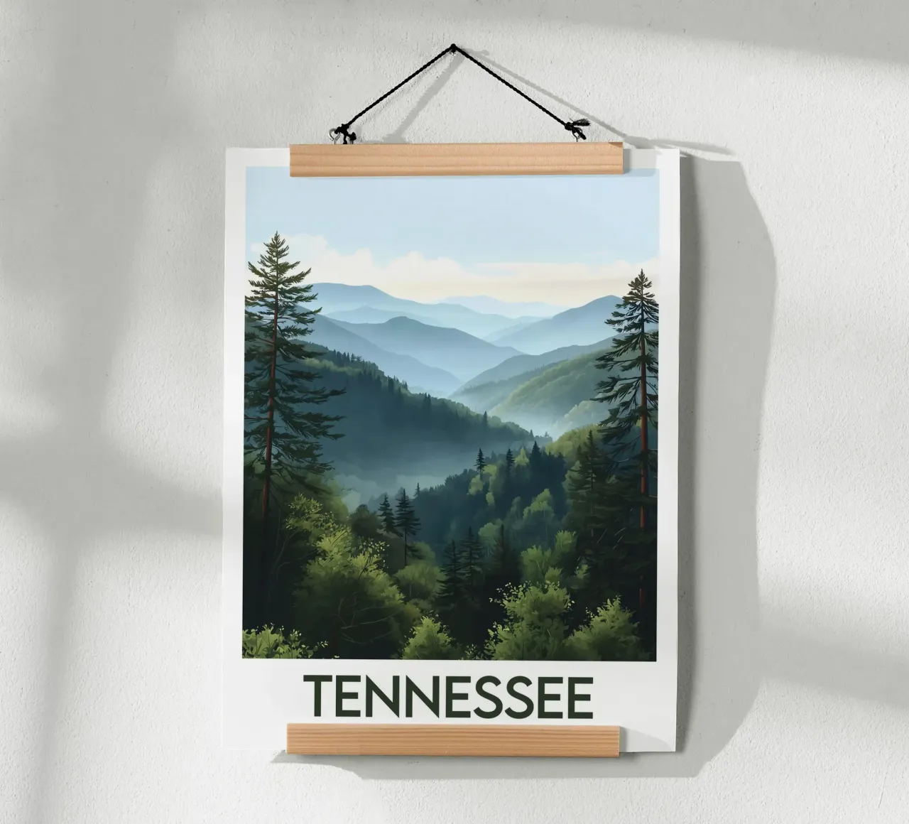Affiche Tennessee poster con telaio in legno da Frame the World