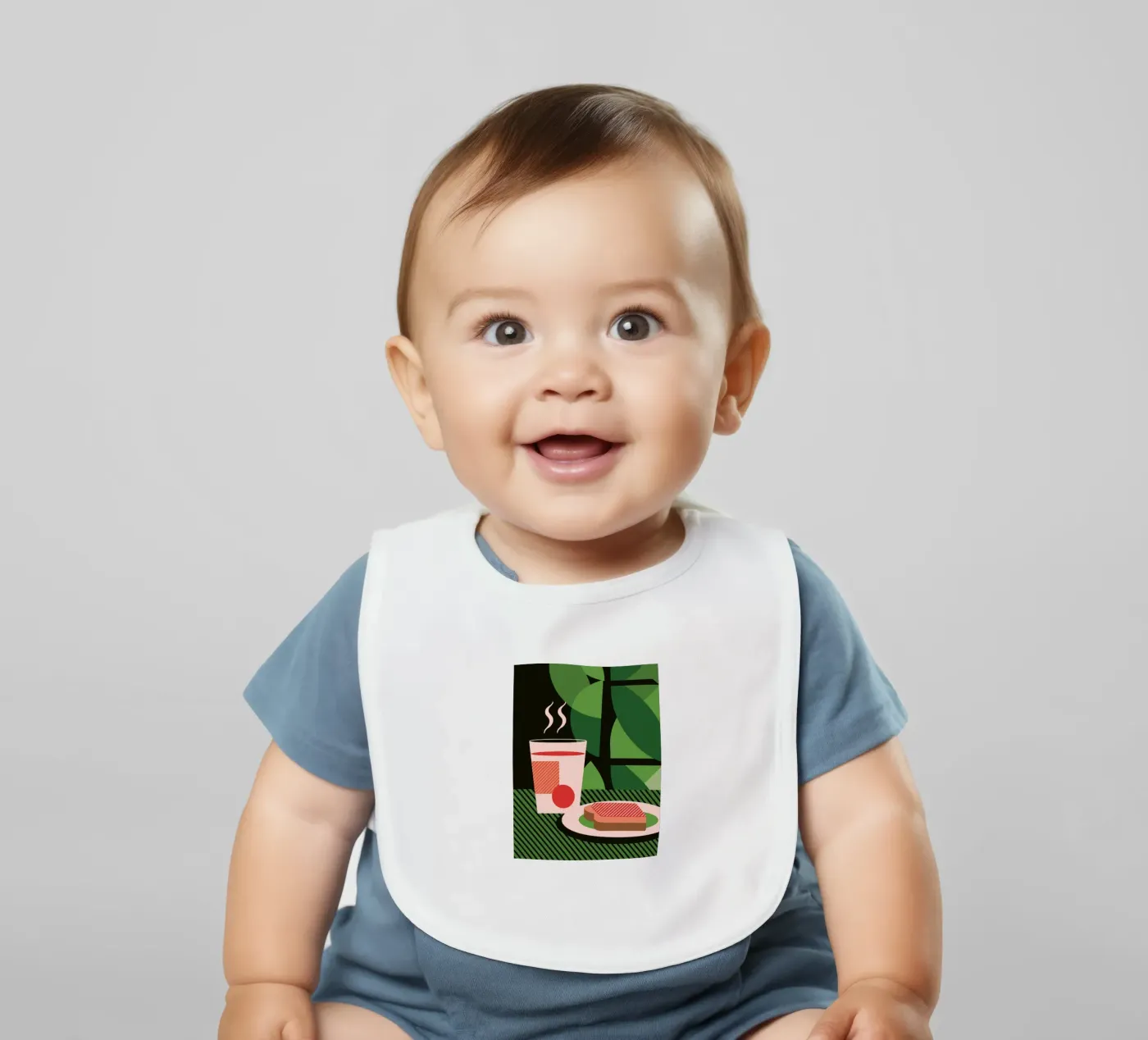 Milk And Bread baby bib by LOOK DIFFERENT