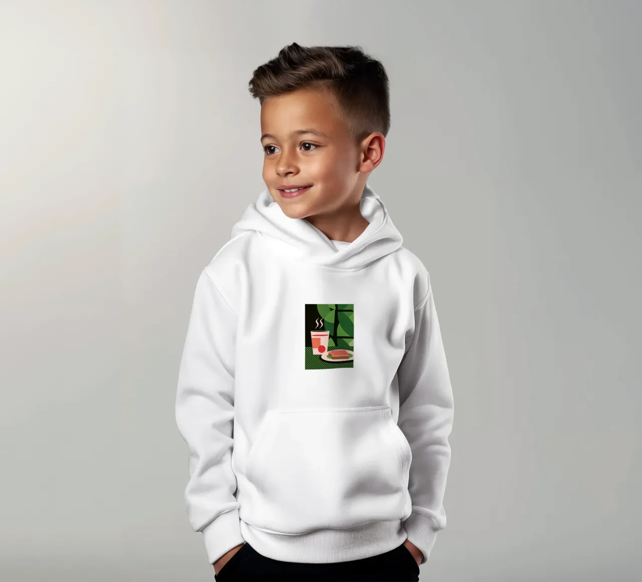 Lait et pain sweat à capuche enfant de LOOK DIFFERENT