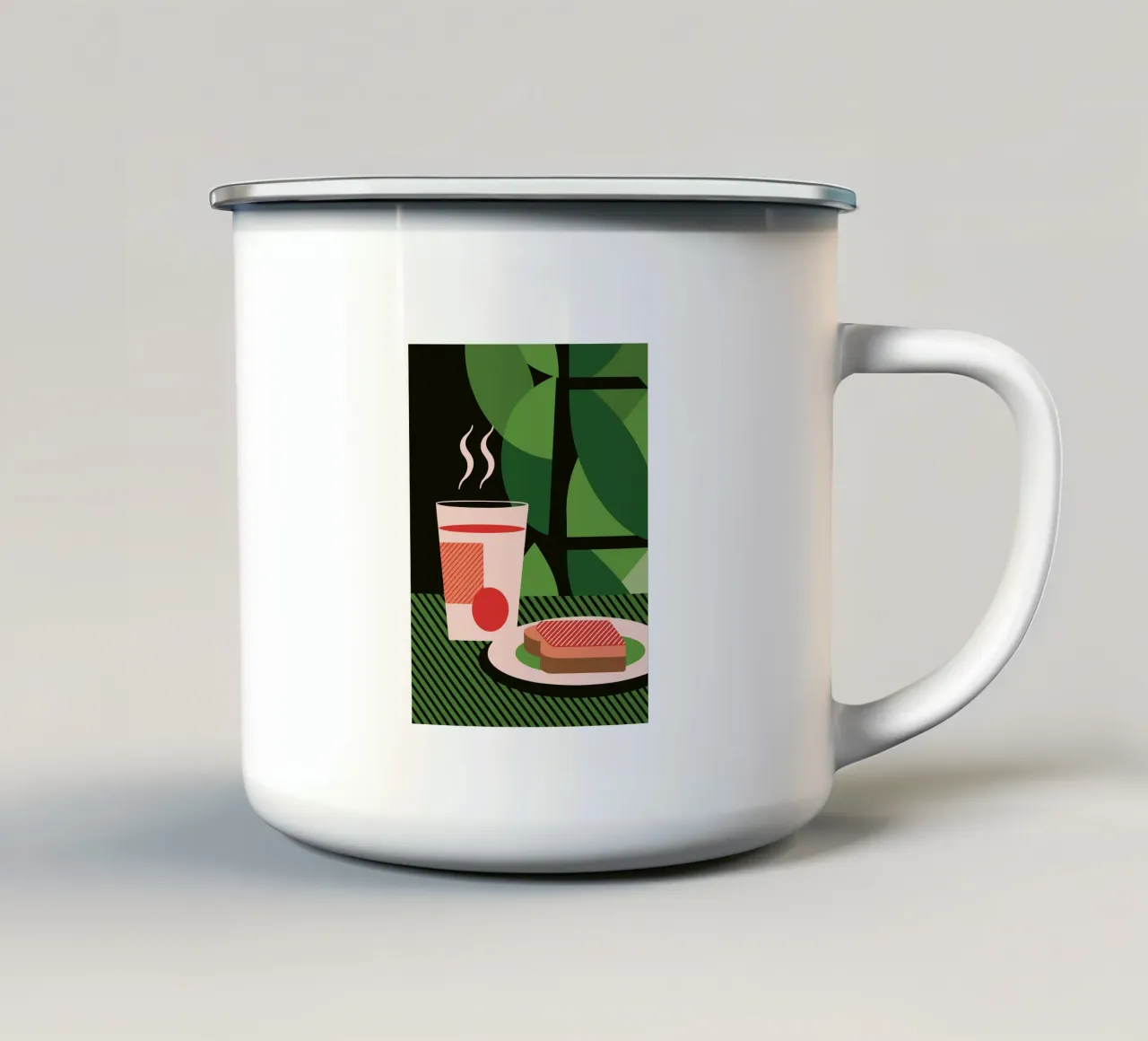 Latte e pane tazza in smalto da LOOK DIFFERENT
