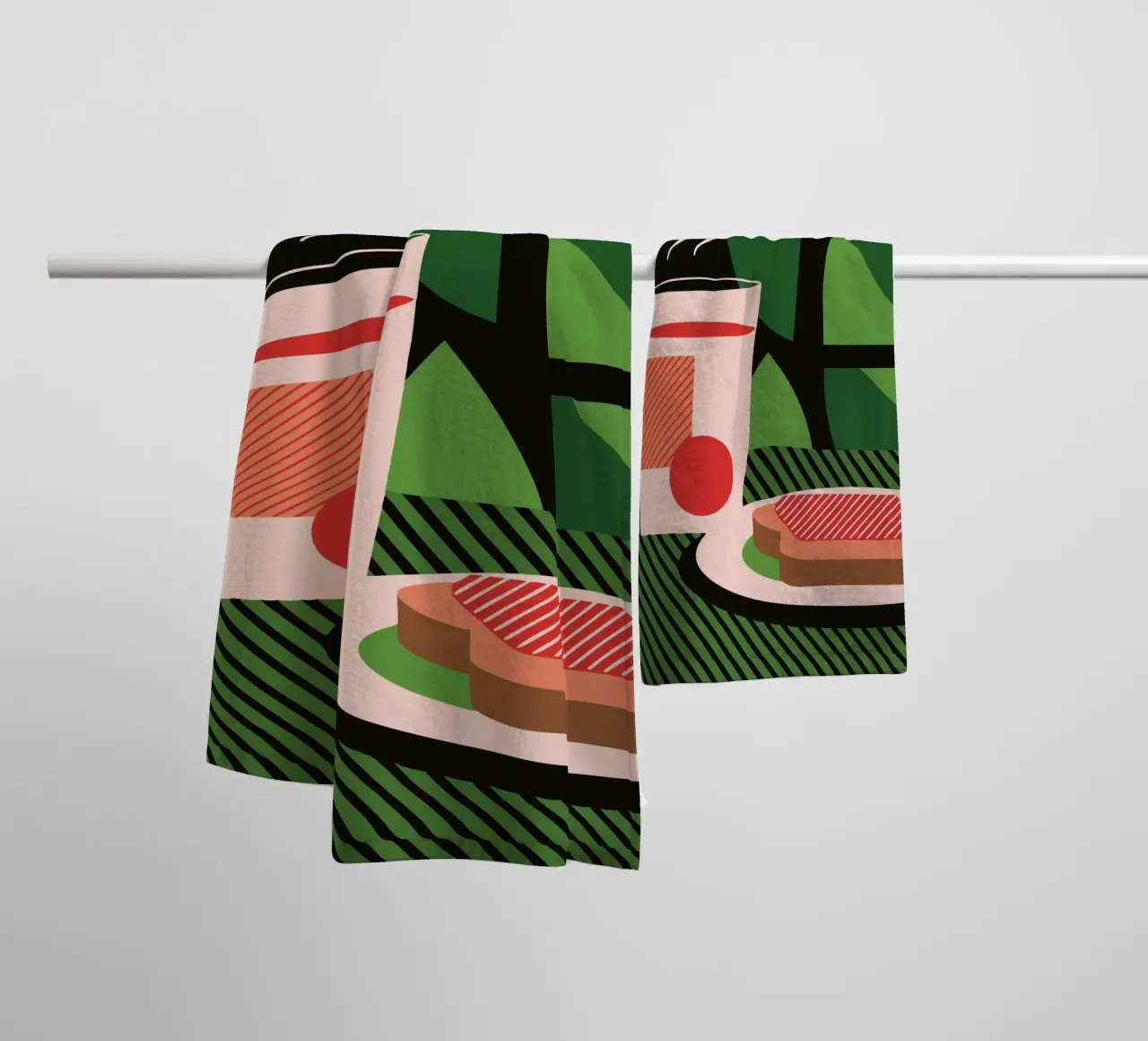 Latte e pane asciugamano da bagno da LOOK DIFFERENT