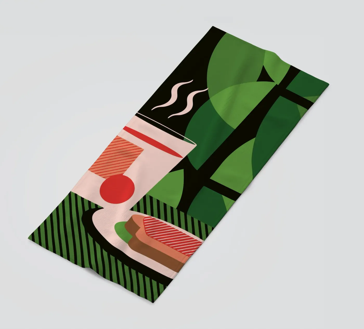 Milk And Bread beach towel by LOOK DIFFERENT