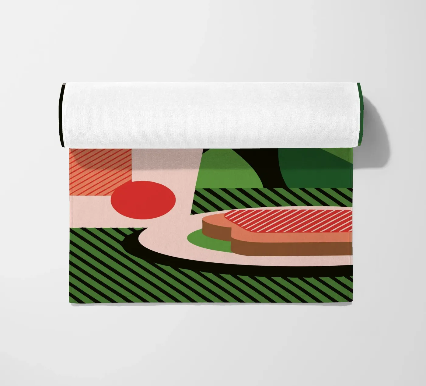 Milk And Bread beach towel by LOOK DIFFERENT