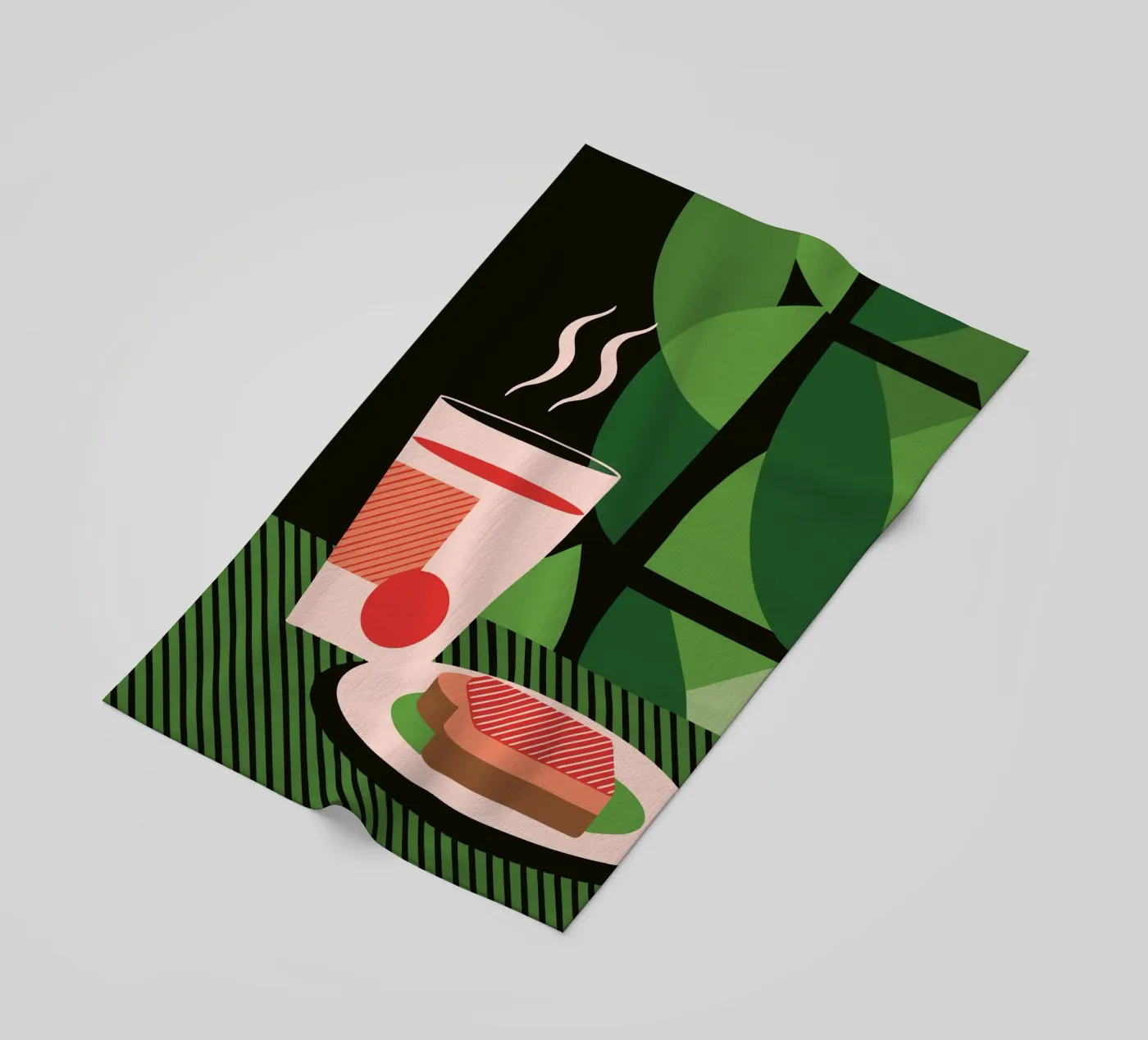 Milk And Bread beach towel by LOOK DIFFERENT