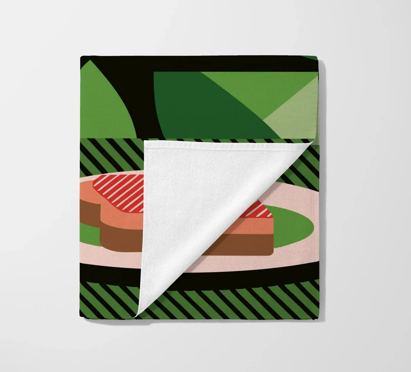Milk And Bread beach towel by LOOK DIFFERENT