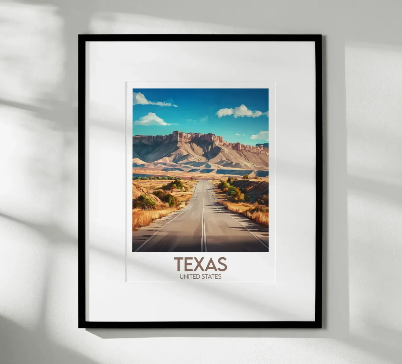 Affiche Texas poster da Frame the World