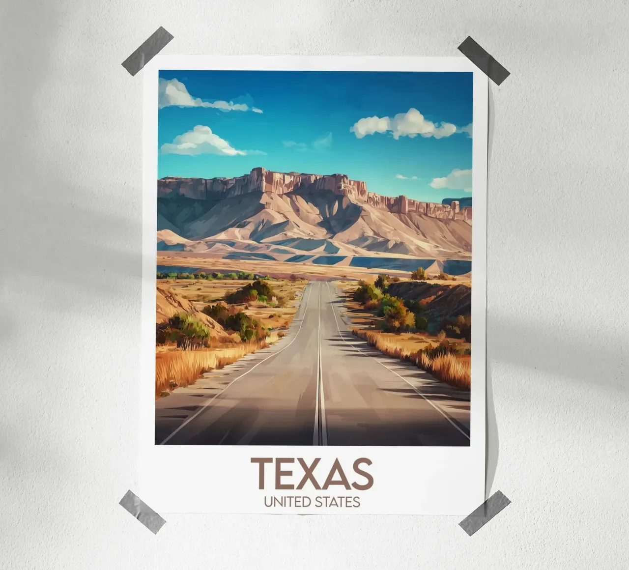 Affiche Texas poster da Frame the World
