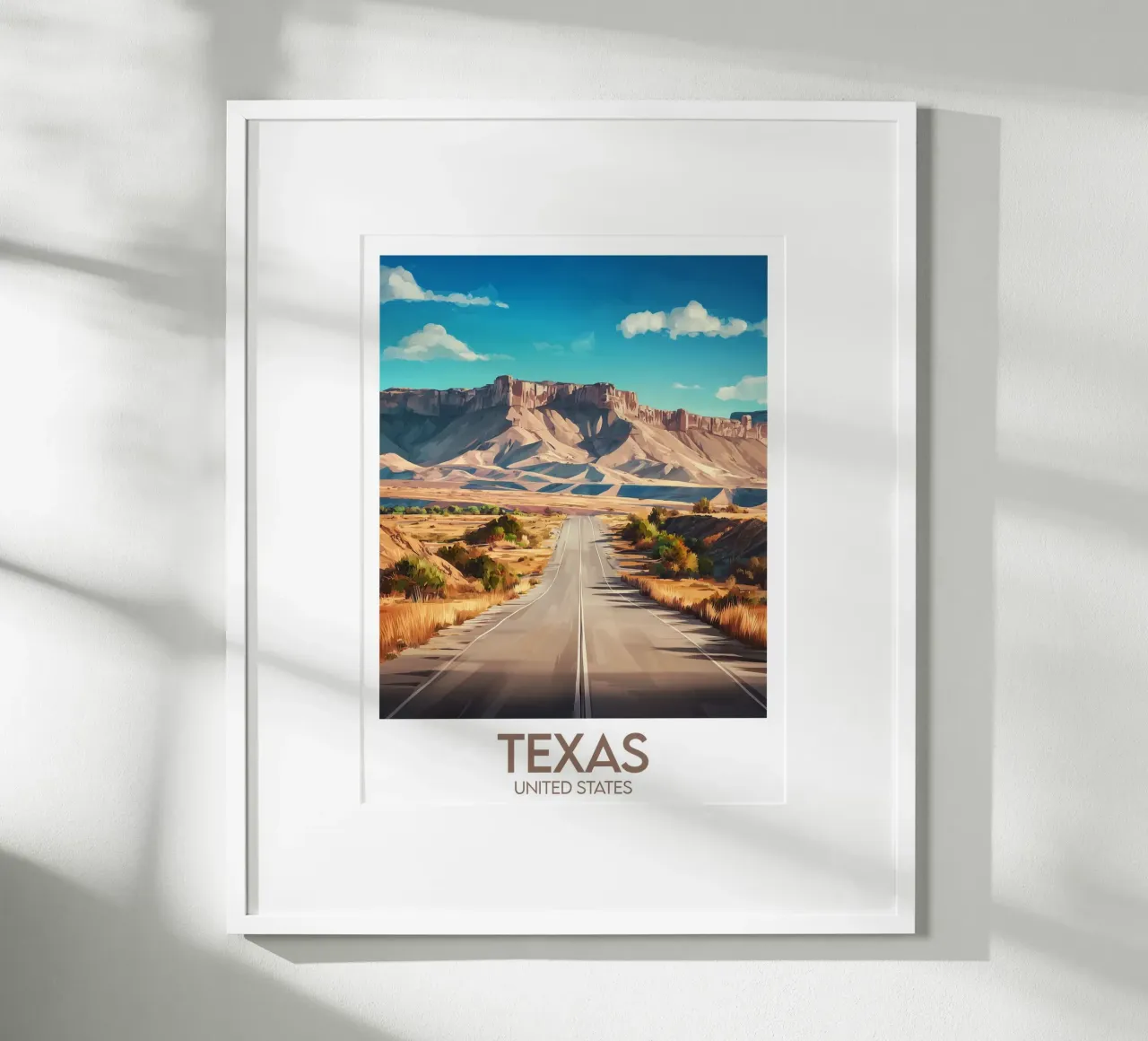 Affiche Texas poster da Frame the World