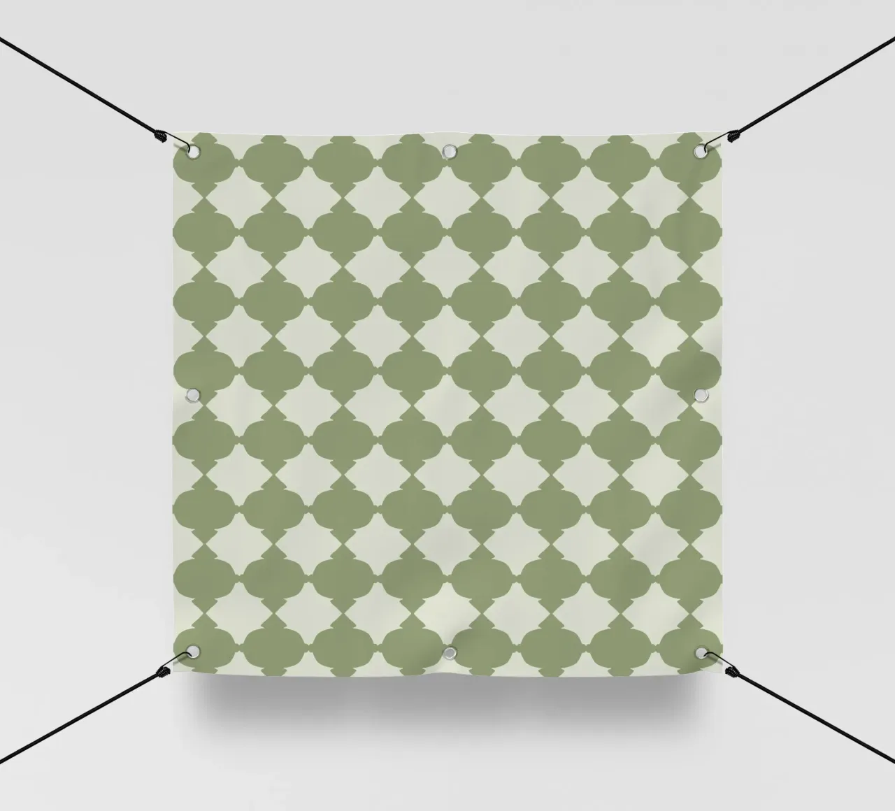 Geometrico piastrellato verde telo in pvc da Little Dean