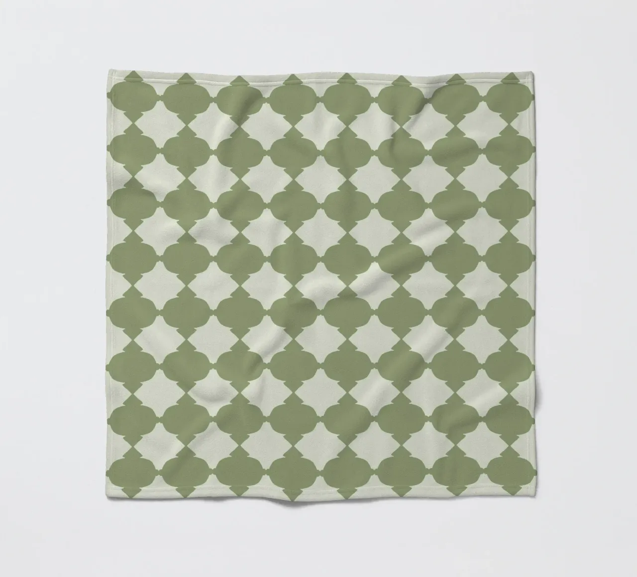 Geometrico piastrellato verde coperta in pile da Little Dean