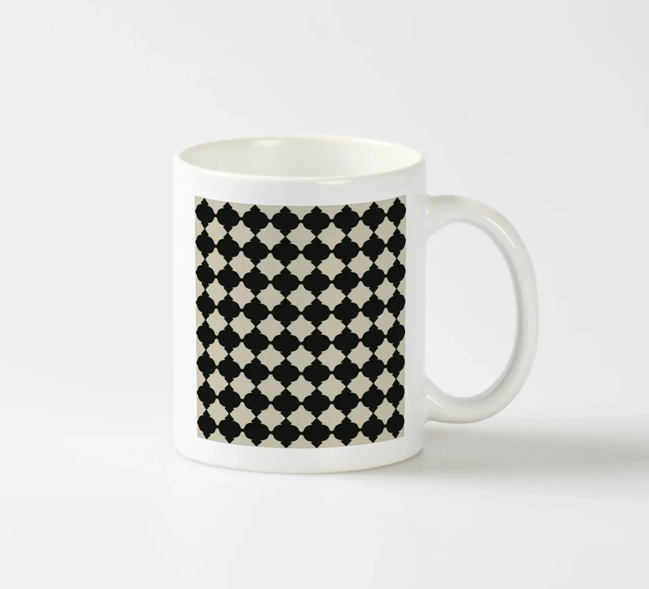 Griglia nera ripetuta tazza in ceramica da Little Dean