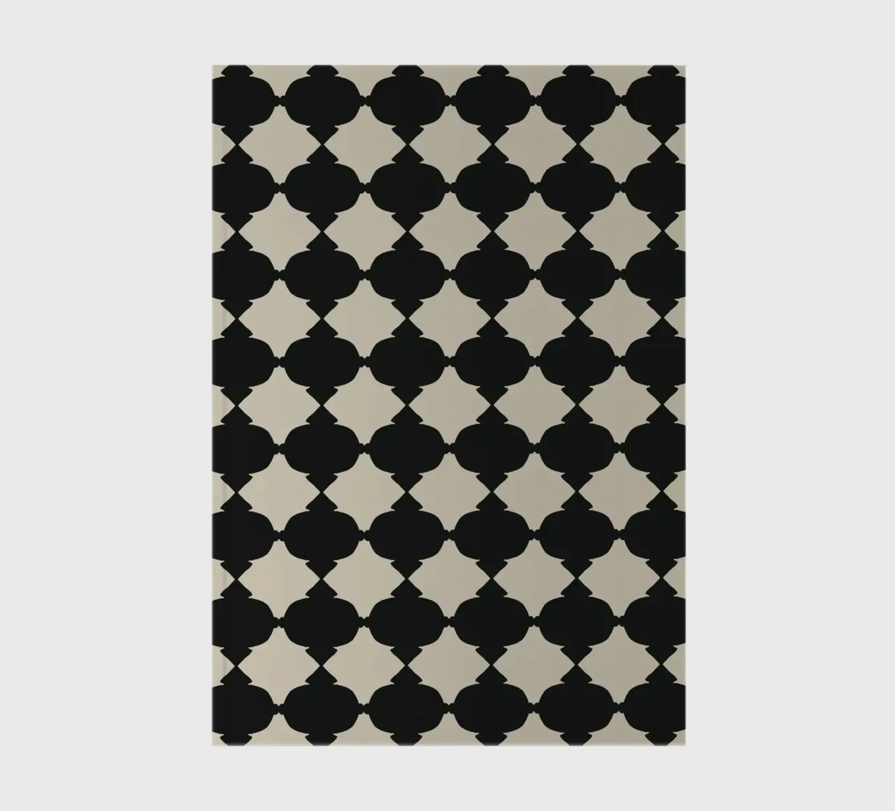 Repeating black grid notebook by Little Dean