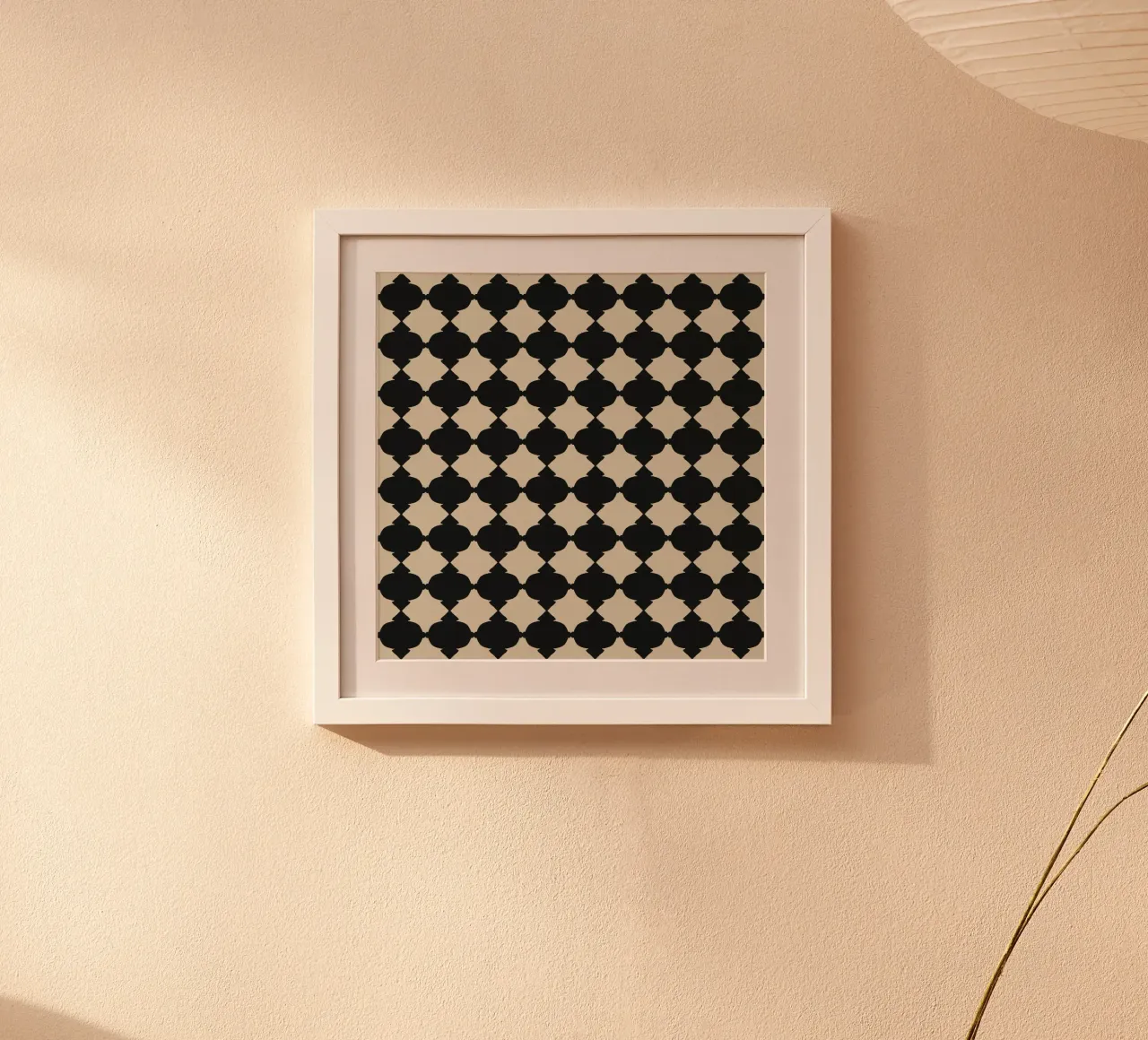 Repeating black grid poster by Little Dean