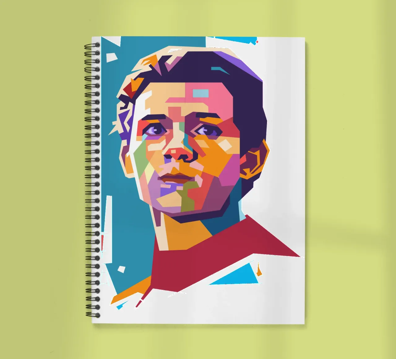 Retrato pop art de Tom Holland cuaderno de espiral de Hantamrata