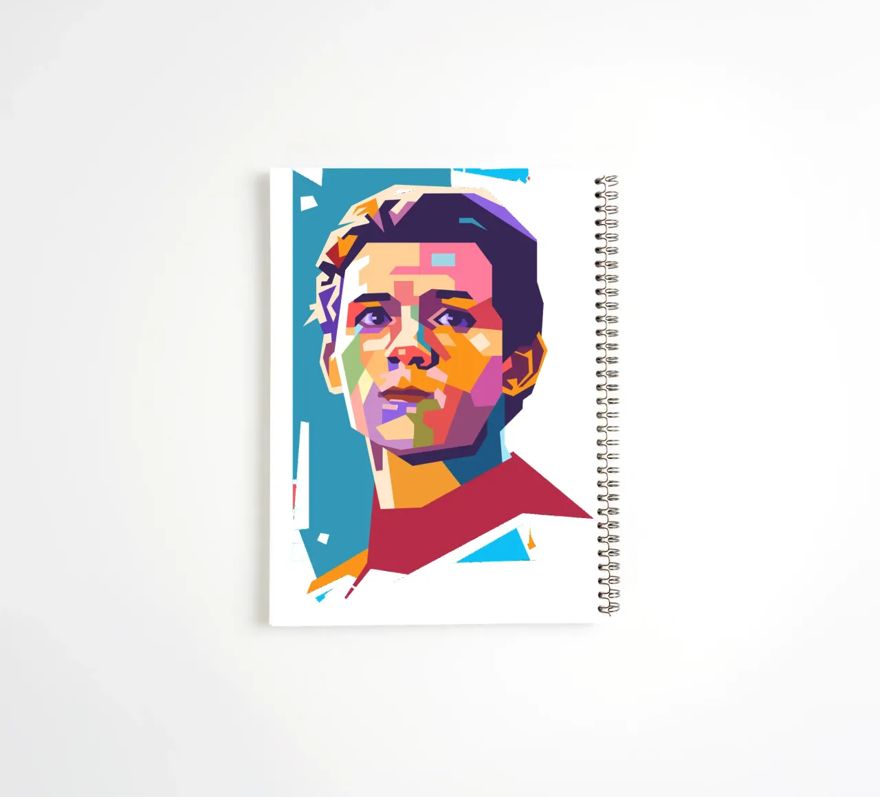 Retrato pop art de Tom Holland cuaderno de espiral de Hantamrata