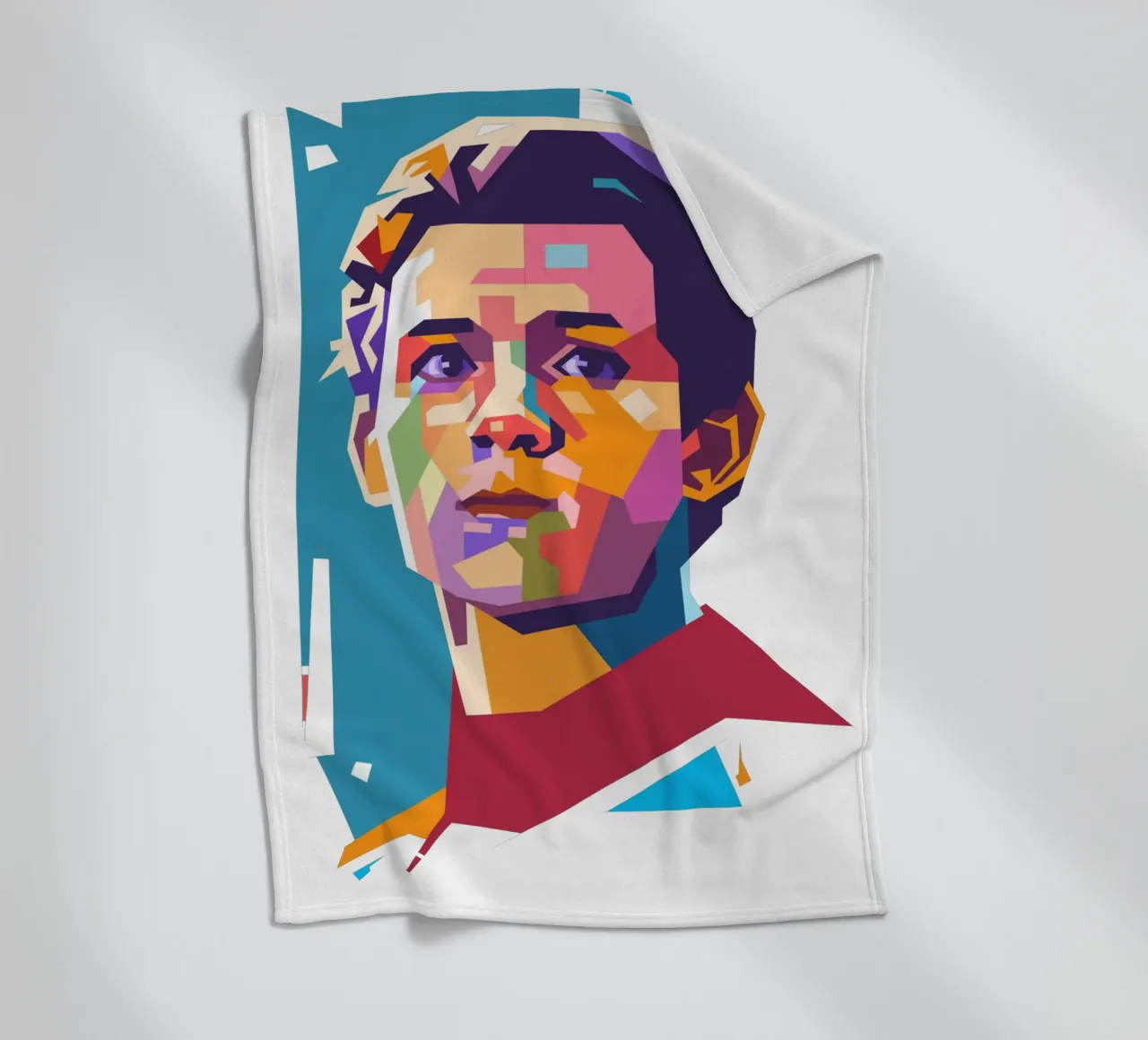 Tom Holland pop art portrait fleece blanket by Hantamrata