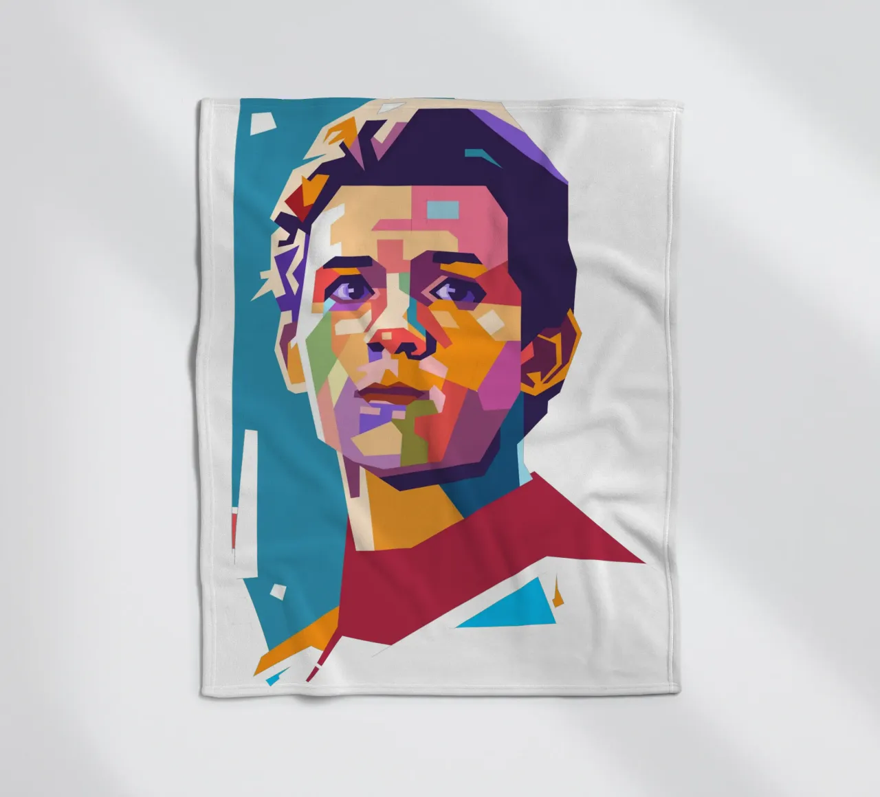 Tom Holland pop art portrait fleece blanket by Hantamrata