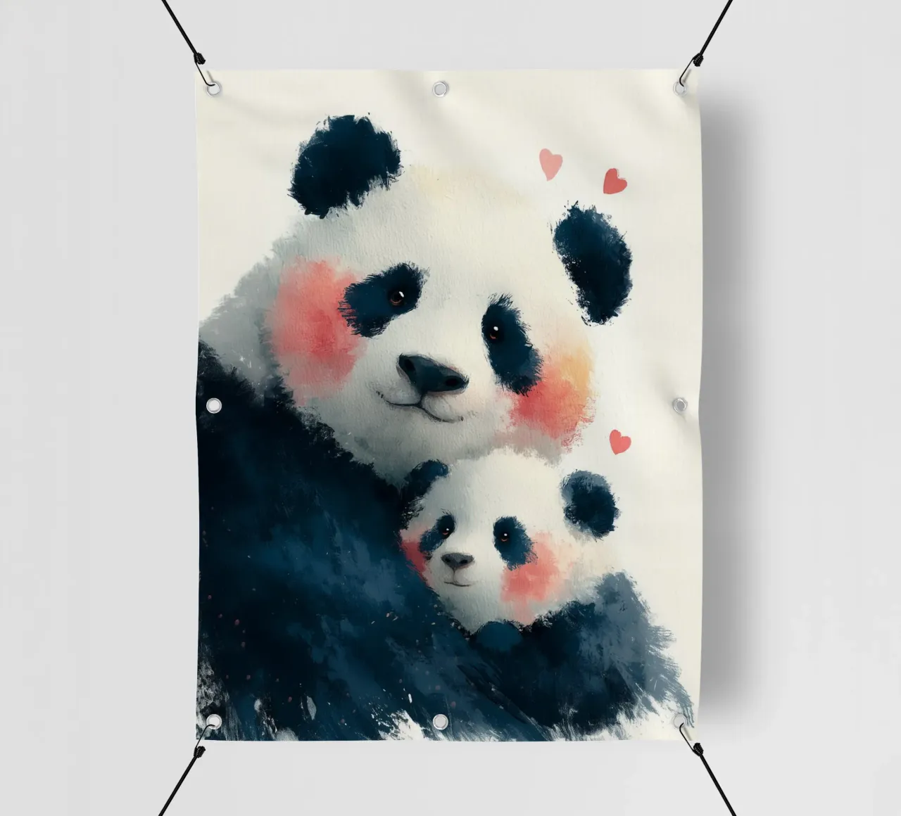 Panda Mama Liebe pvc cover by Carinaprint