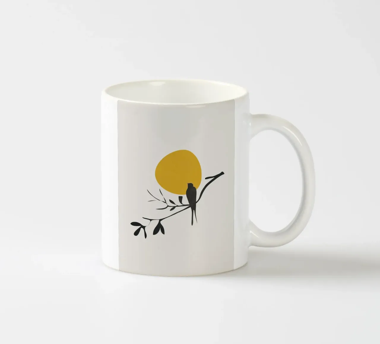 Bird and the Setting Sun tazza in ceramica da cityart