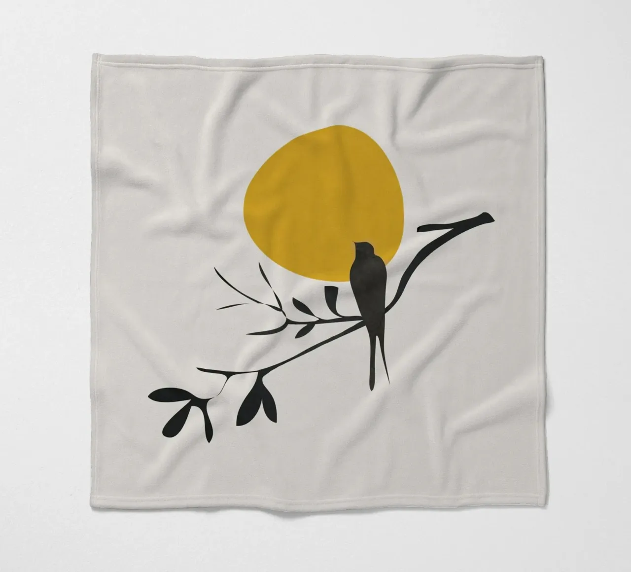 Bird and the Setting Sun coperta in pile da cityart