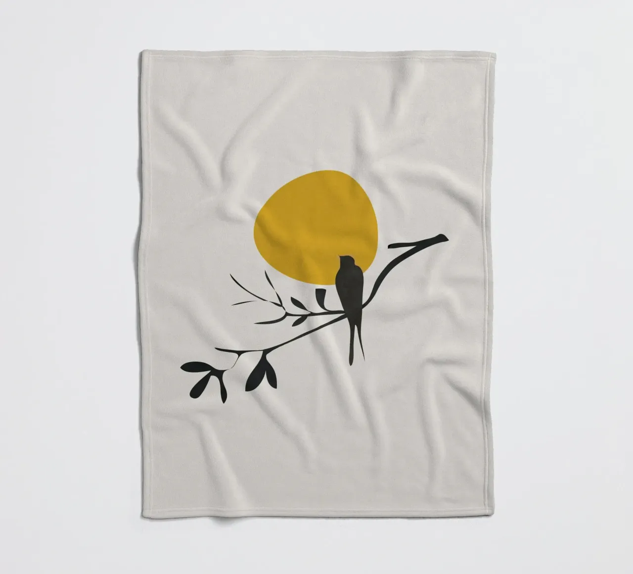 Bird and the Setting Sun coperta in pile da cityart
