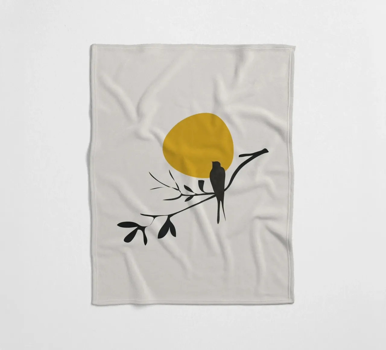 Bird and the Setting Sun coperta in pile da cityart