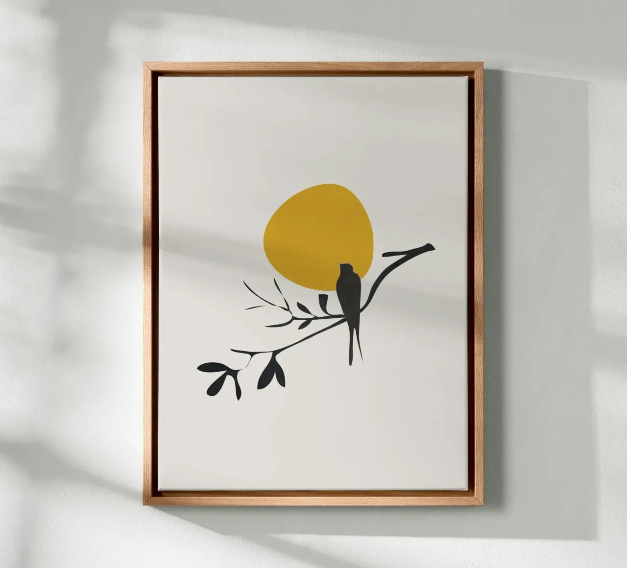 Bird and the Setting Sun tela con Cornice a cassetta da cityart