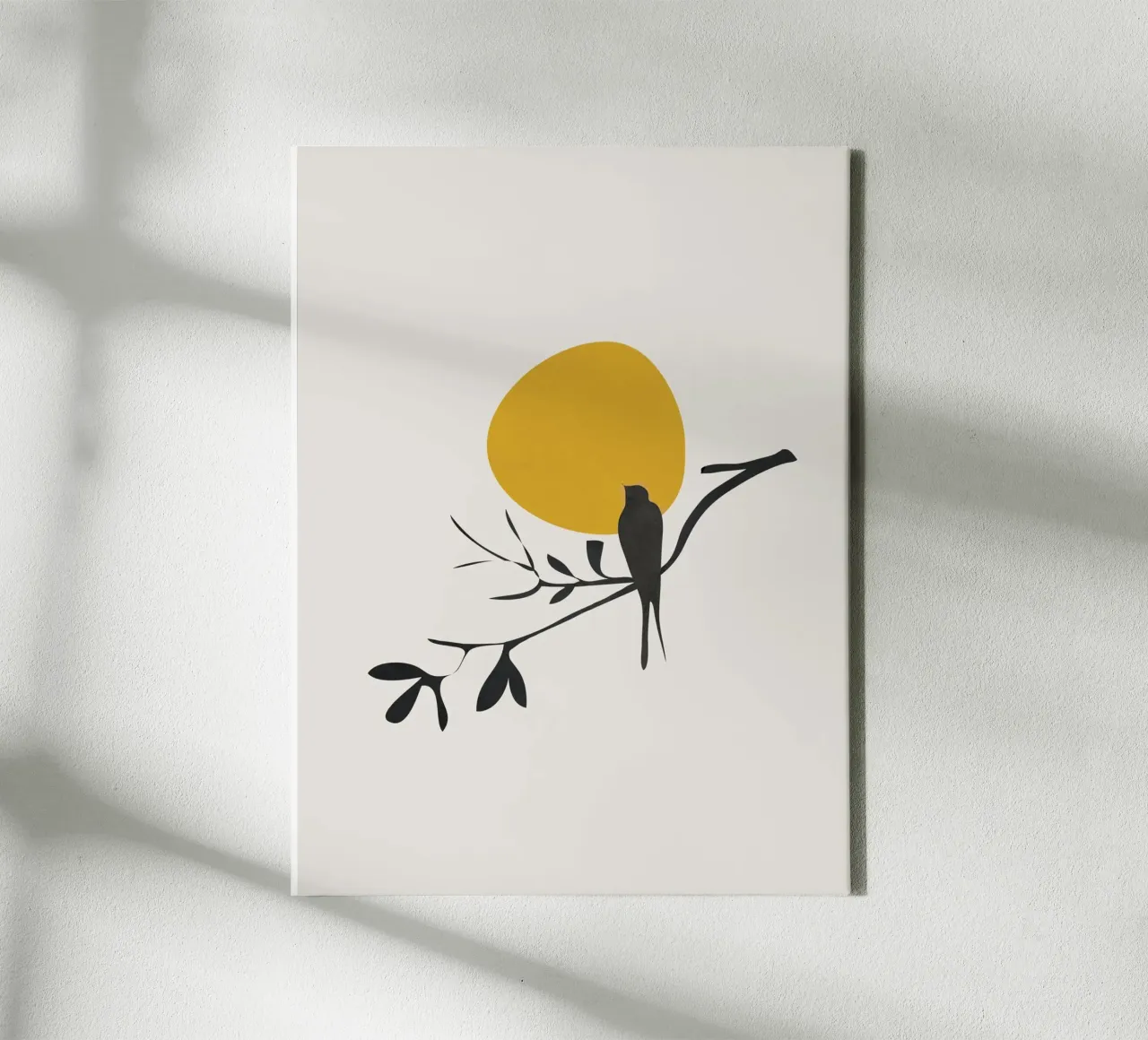Bird and the Setting Sun tela con Cornice a cassetta da cityart