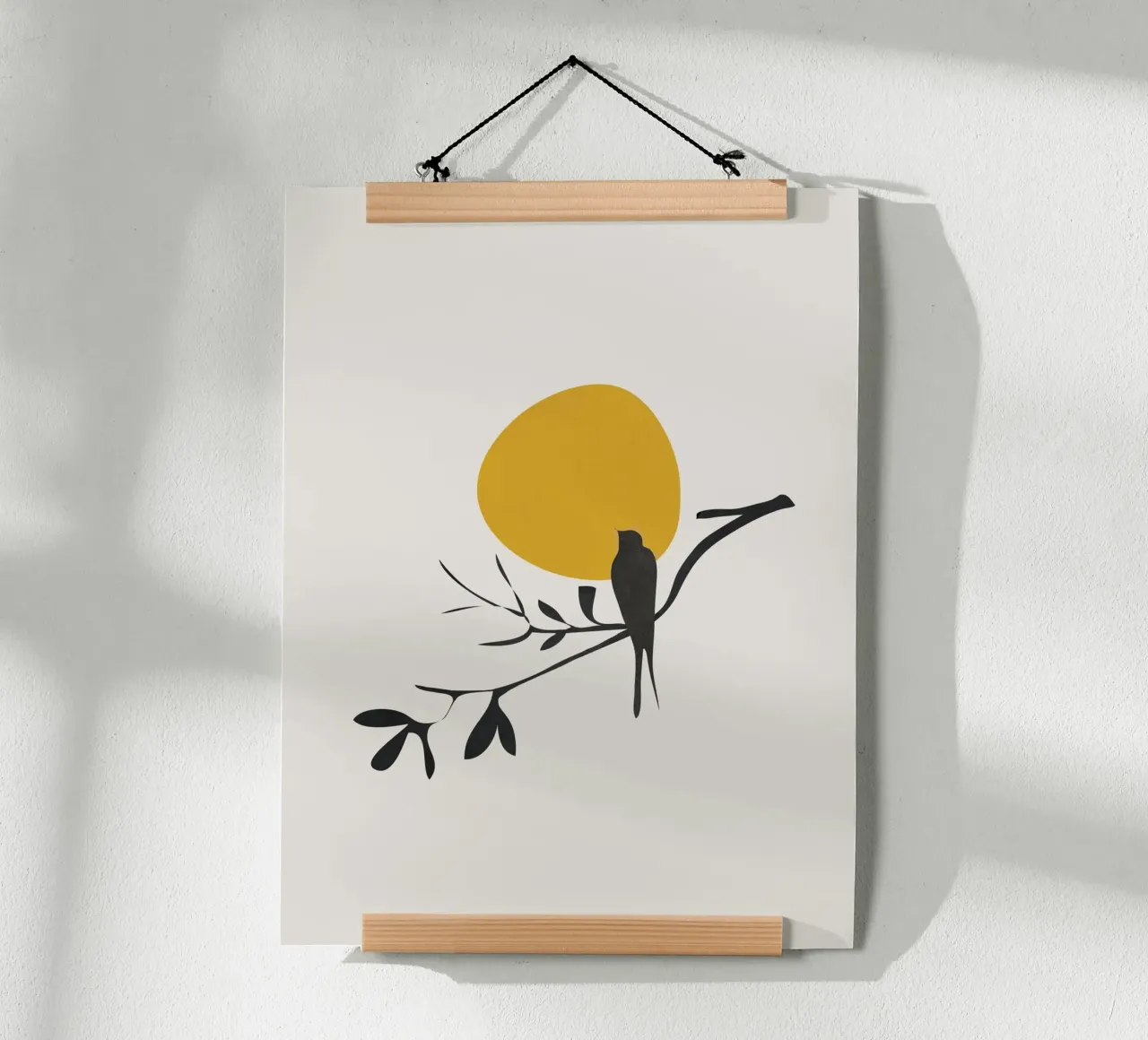 Bird and the Setting Sun carta hahnemühle da cityart