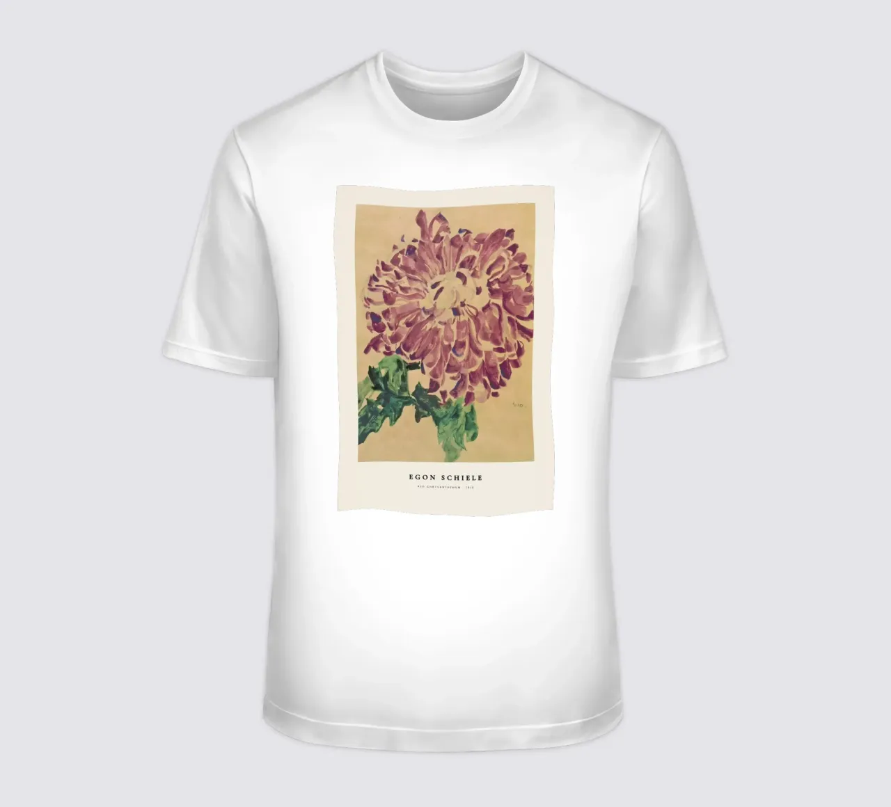 Schiele - Red Chrysanthemum t-shirt da Vintage by JUNIQE