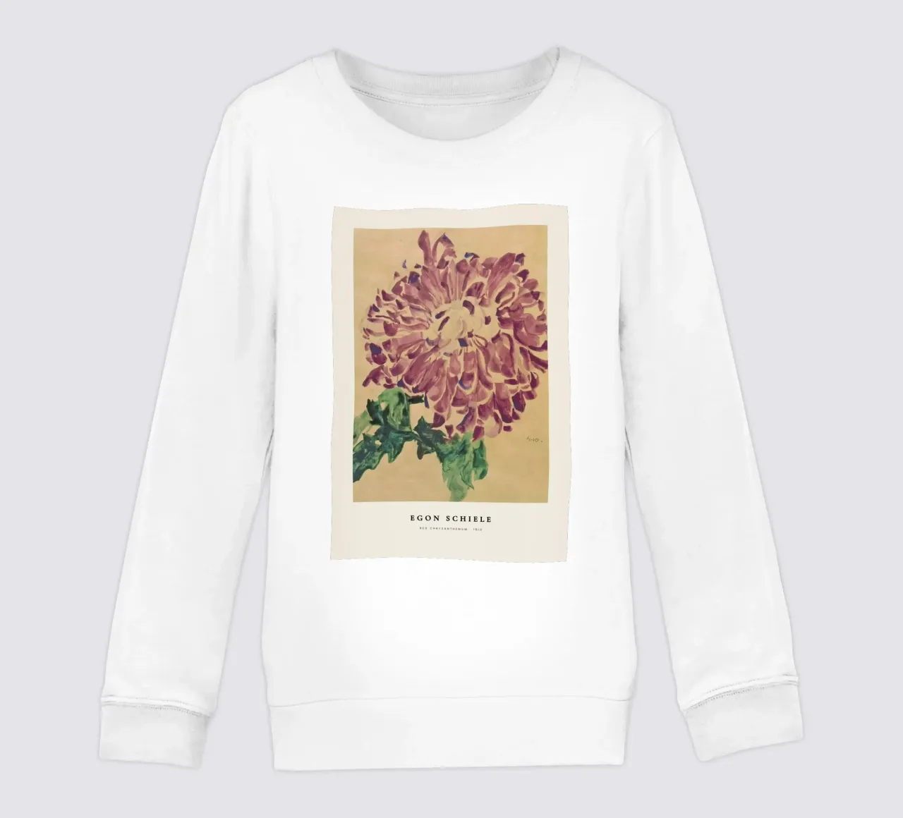 Schiele - Red Chrysanthemum felpa bambino da Vintage by JUNIQE