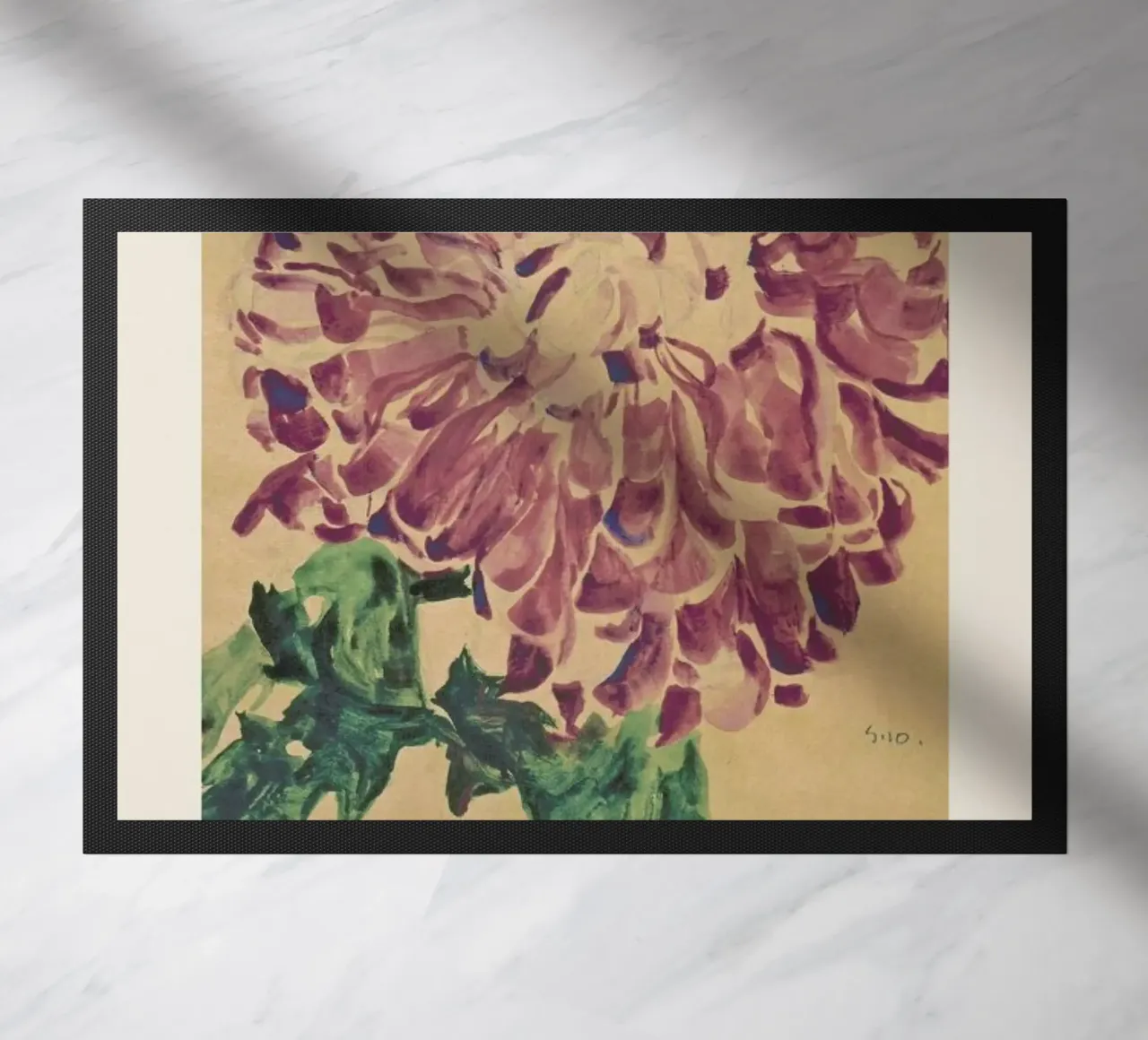 Schiele - Red Chrysanthemum zerbino da Vintage by JUNIQE