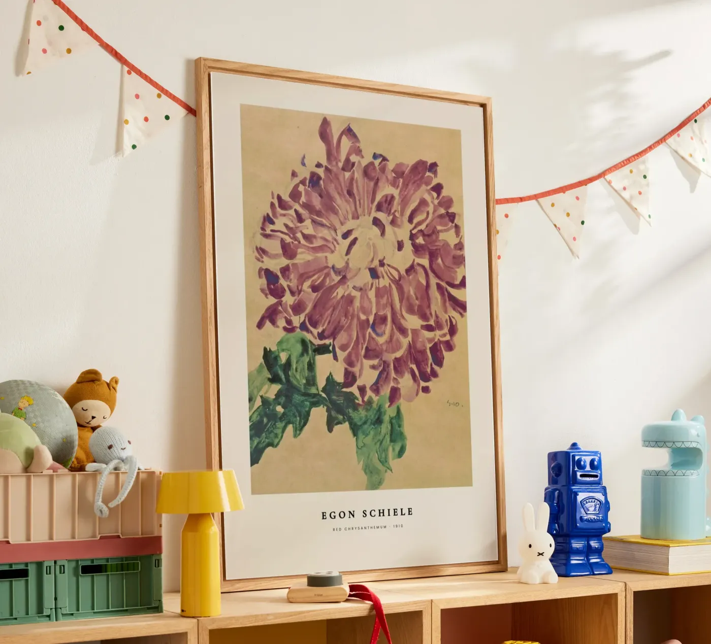 Schiele - Red Chrysanthemum plexiglass da Vintage by JUNIQE