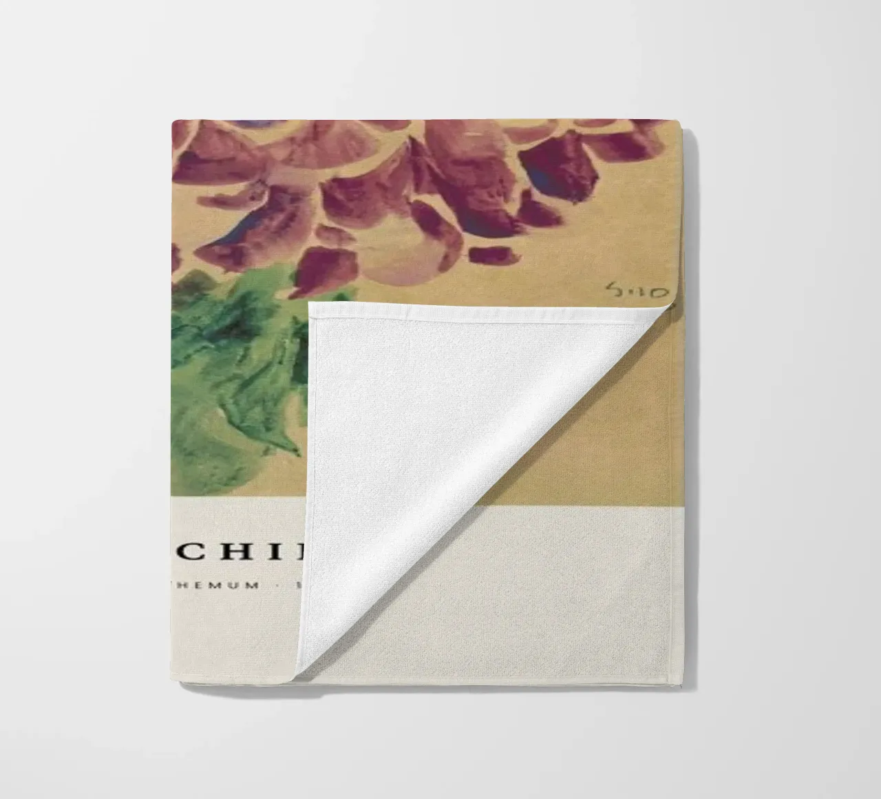 Schiele - Red Chrysanthemum telo mare da Vintage by JUNIQE