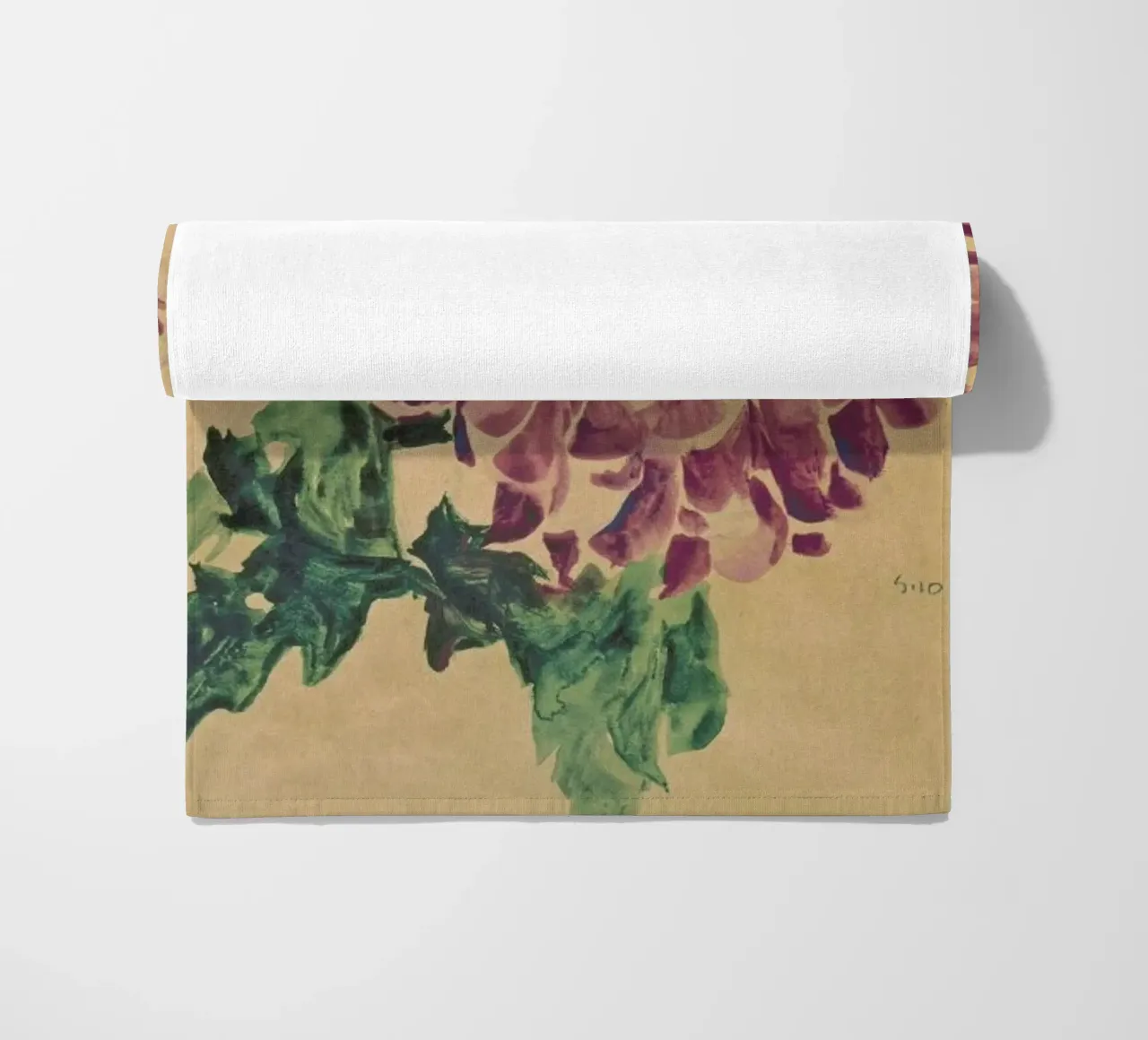 Schiele - Red Chrysanthemum telo mare da Vintage by JUNIQE