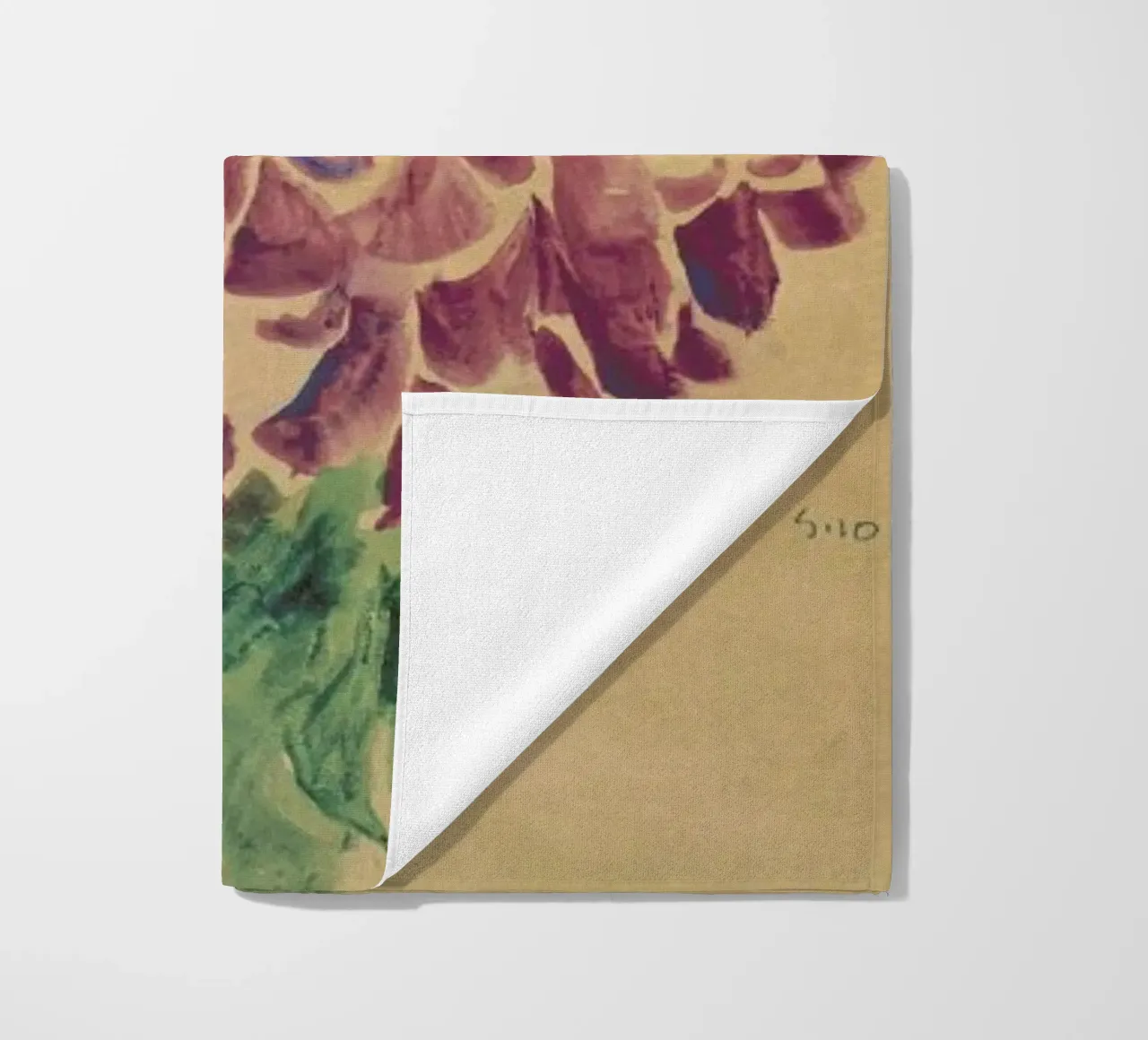 Schiele - Red Chrysanthemum telo mare da Vintage by JUNIQE