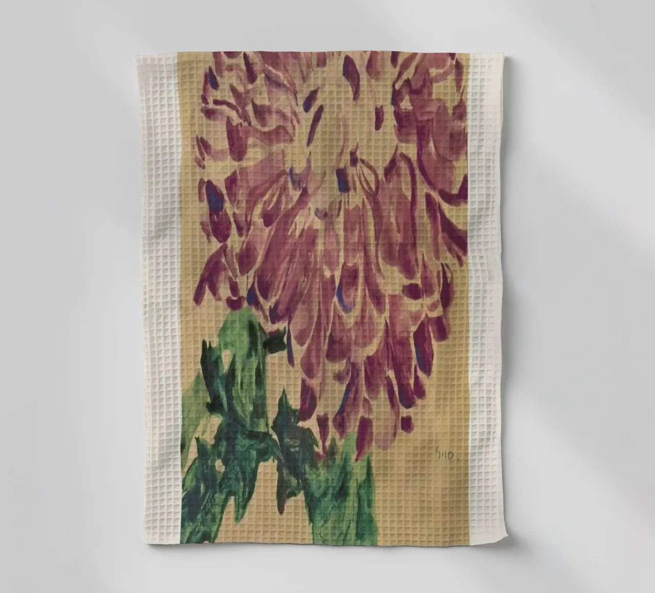 Schiele - Red Chrysanthemum canovaccio da cucina da Vintage by JUNIQE