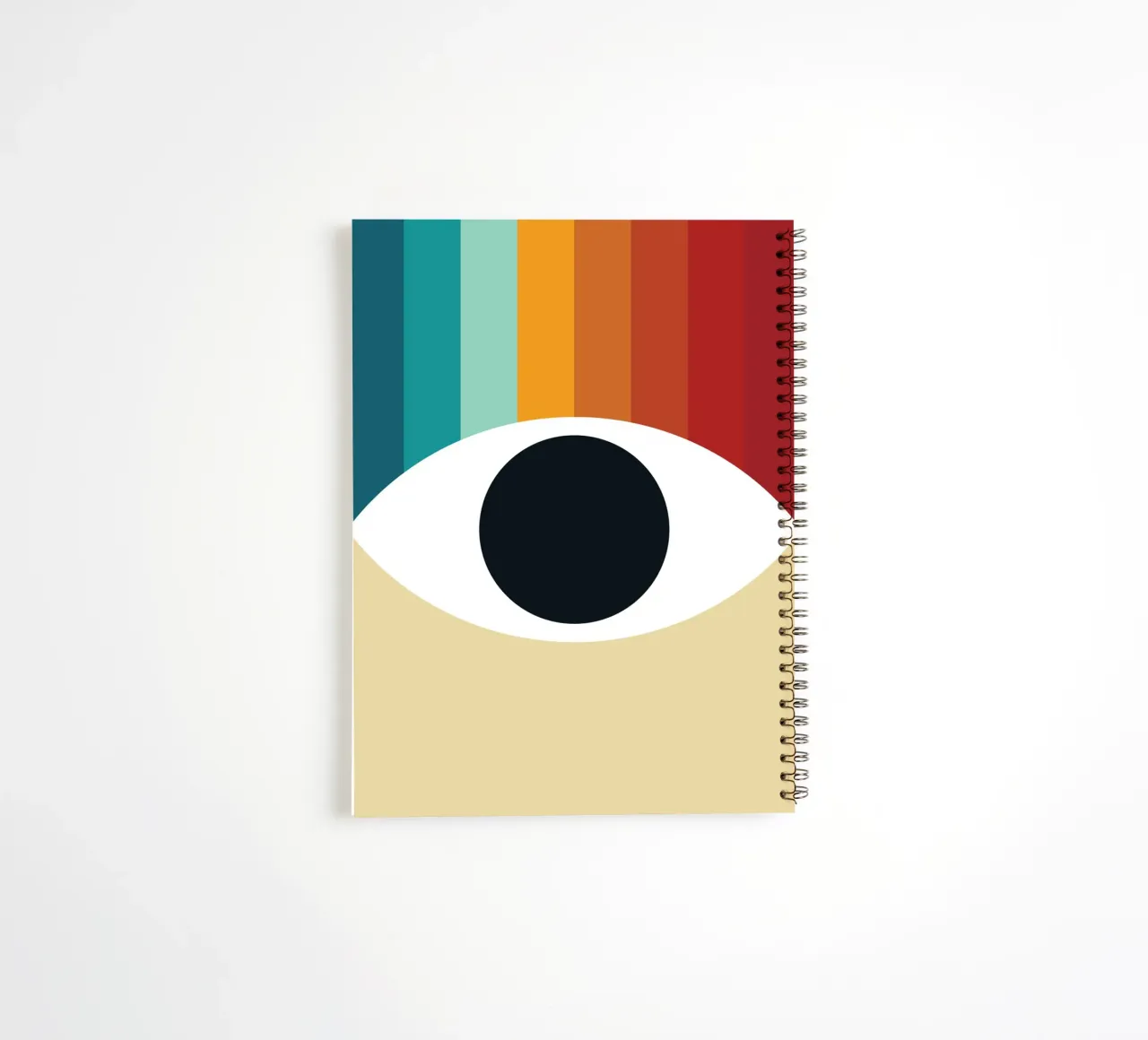 Eye Retro Rainbow Ringbuch von galihstudio