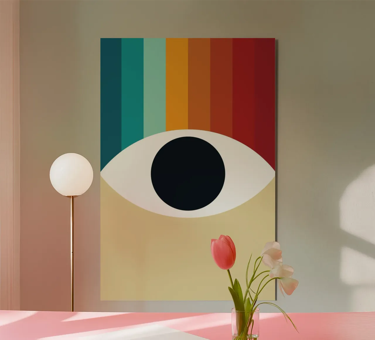 Eye Retro Rainbow alluminio dibond da galihstudio