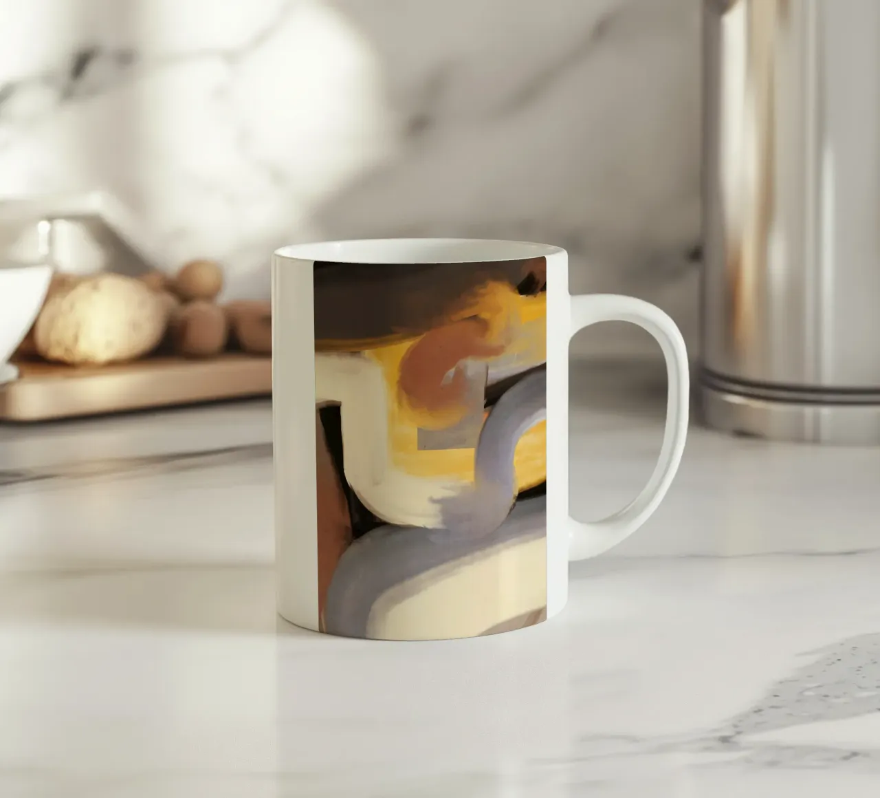 Flusso d'olio astratto 02 tazza in ceramica da Little Dean