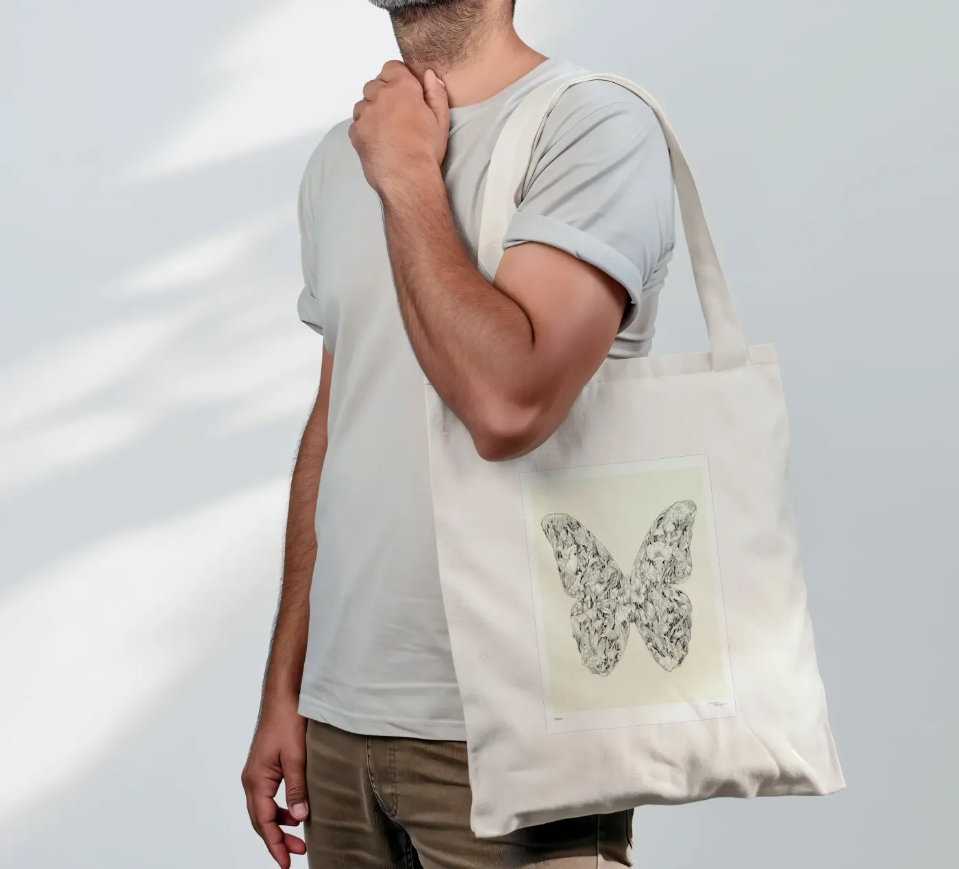 Morpho borsa in juta da Faunesque