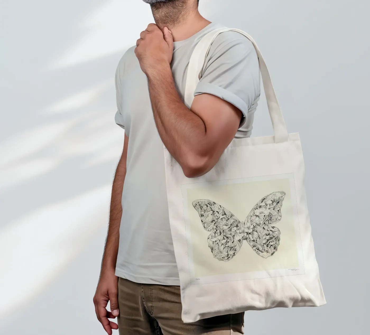Morpho borsa in juta da Faunesque