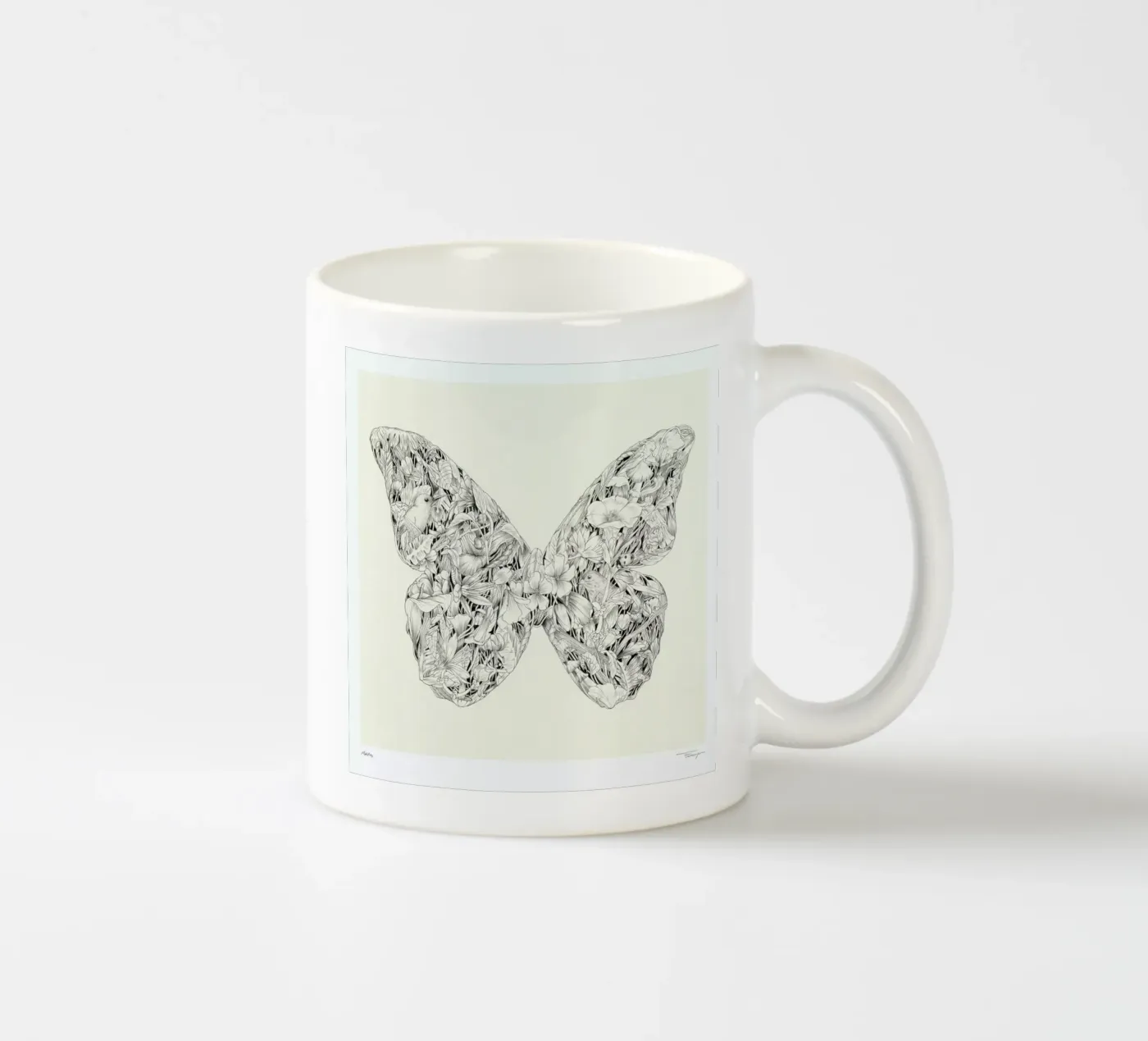Morpho ceramic mug by Faunesque