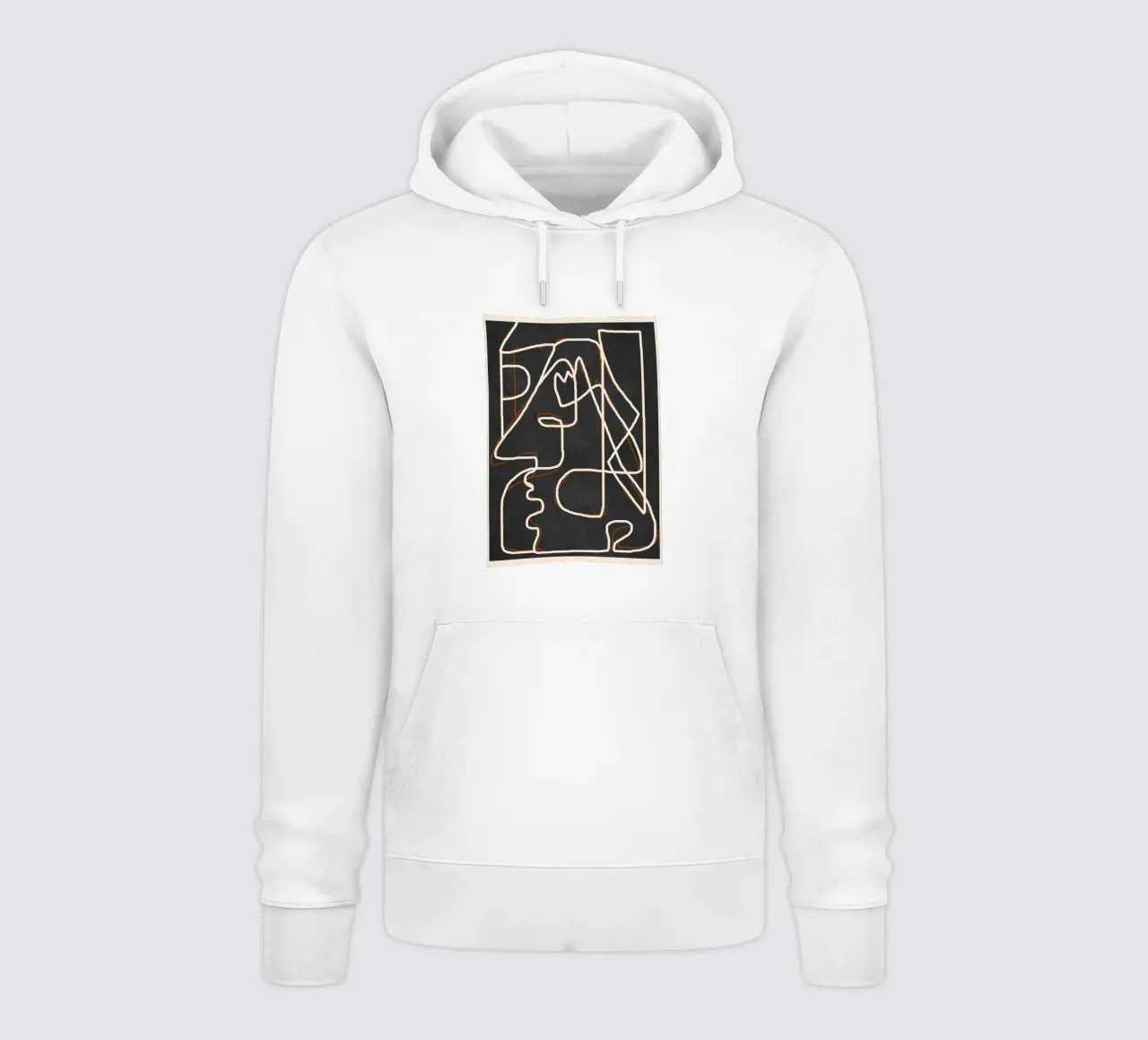 Abstract Face Sketch 1 felpa con cappuccio da Nadjaa