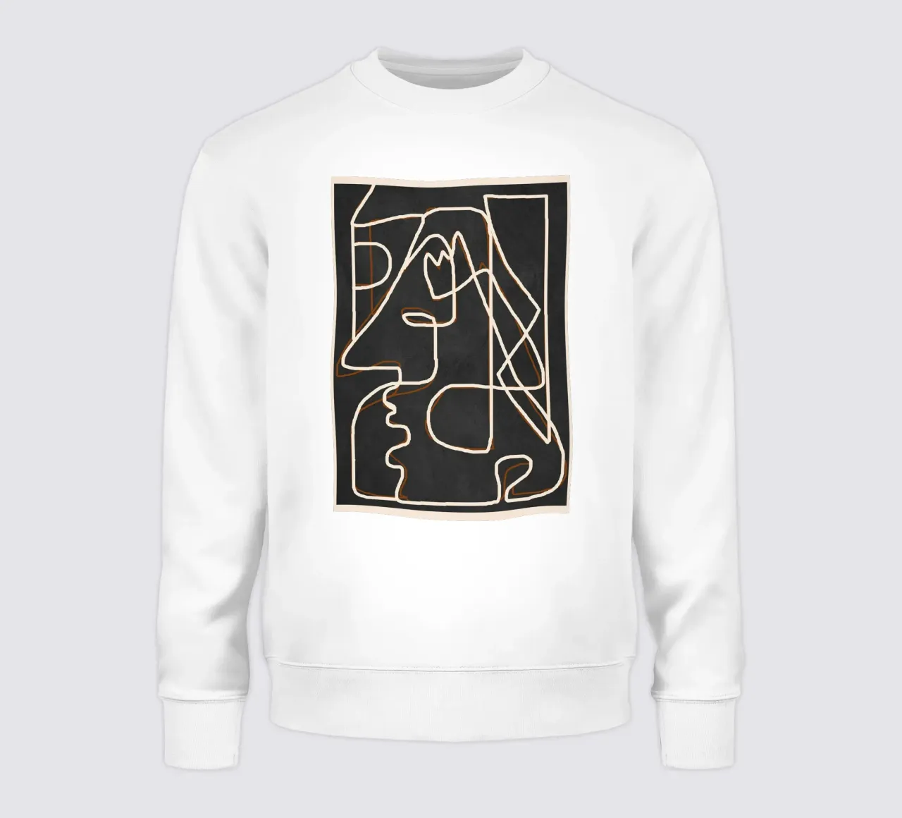 Abstract Face Sketch 1 Sweatshirt von Nadjaa