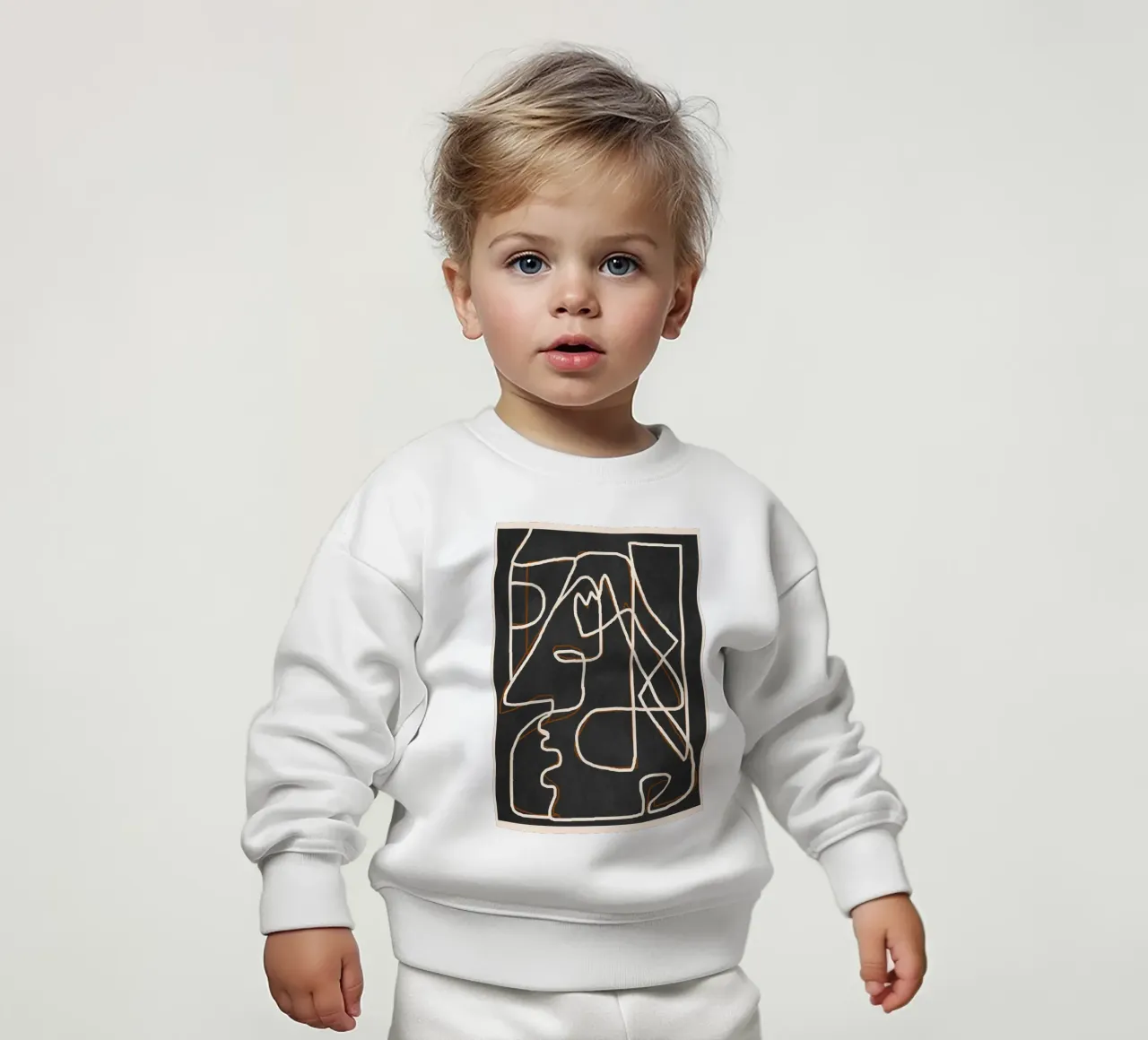 Abstract Face Sketch 1 felpa neonato da Nadjaa