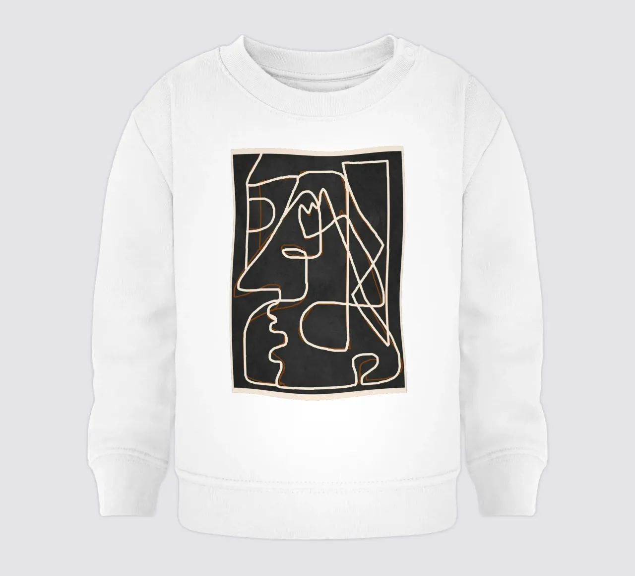 Abstract Face Sketch 1 baby sweatshirt by Nadjaa